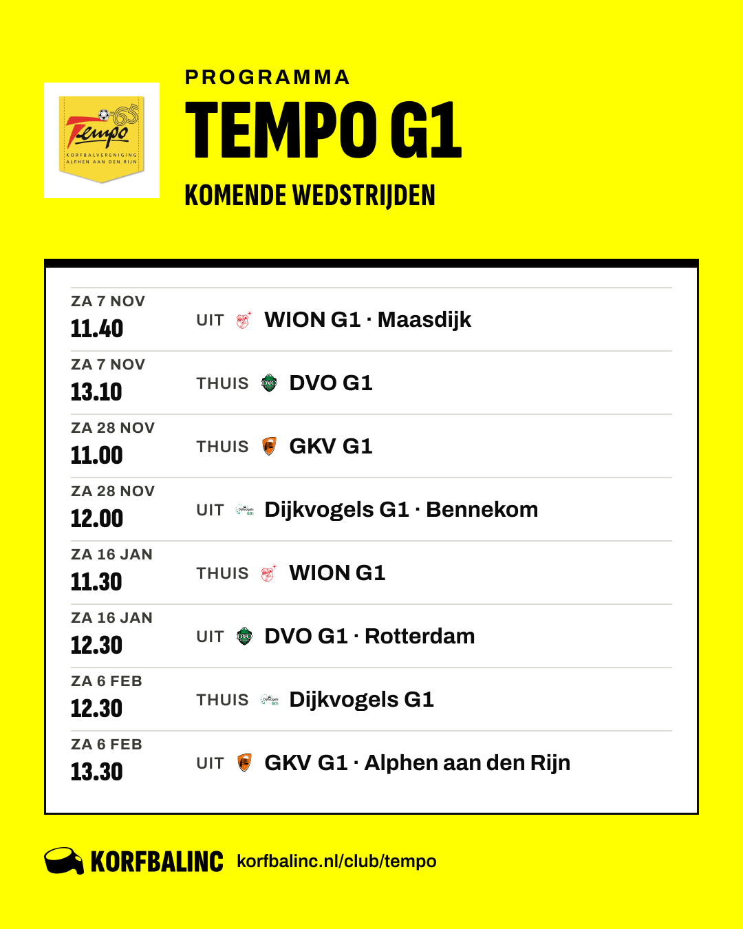 Fixtures Tempo G1