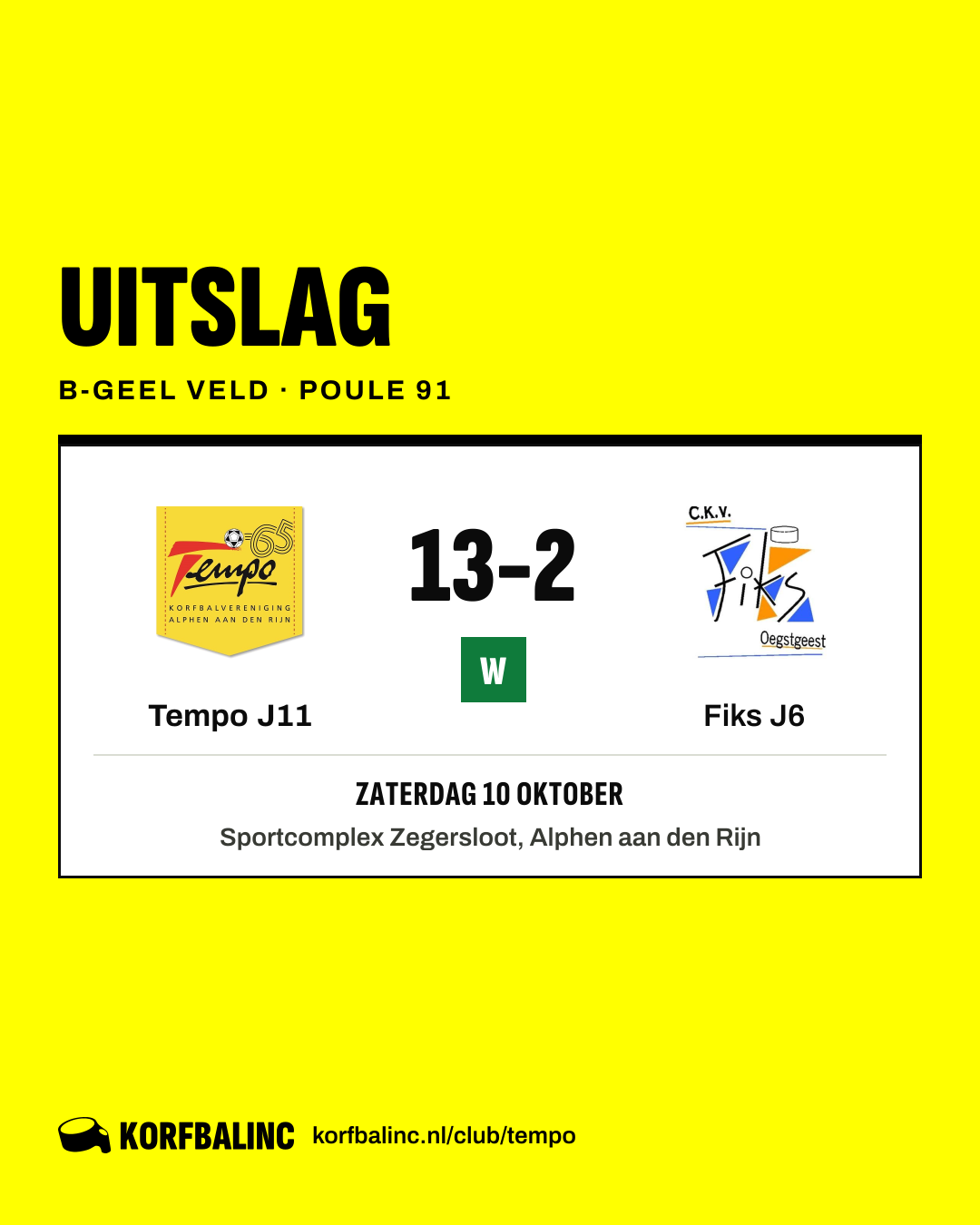 Tempo J11 - Fiks J6