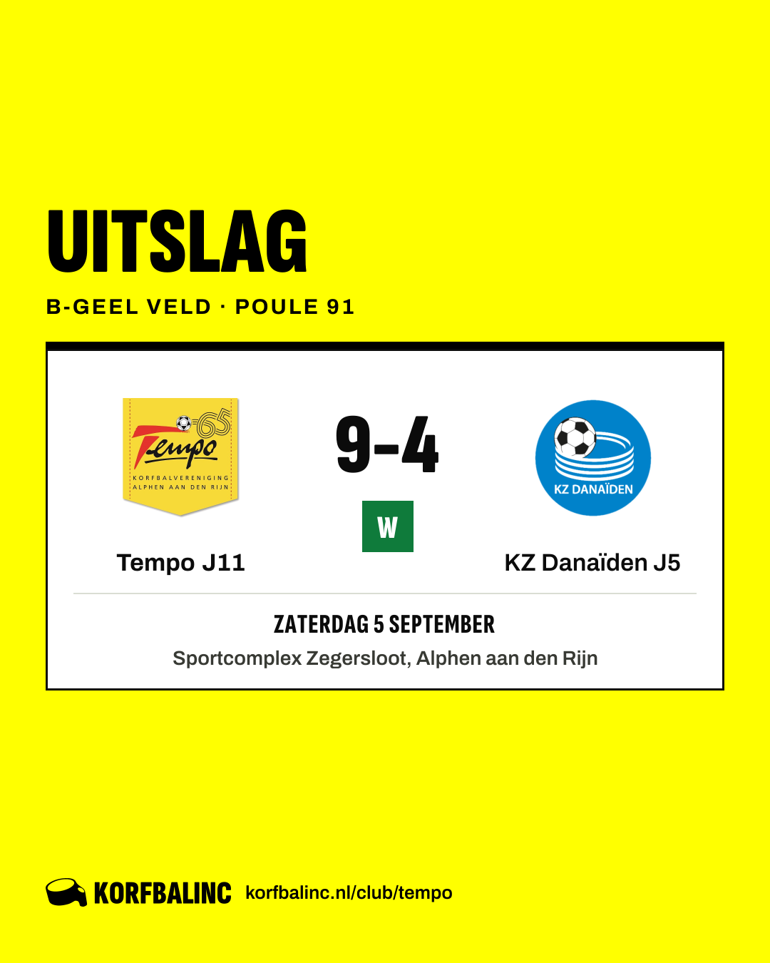 Tempo J11 - KZ Danaïden J5