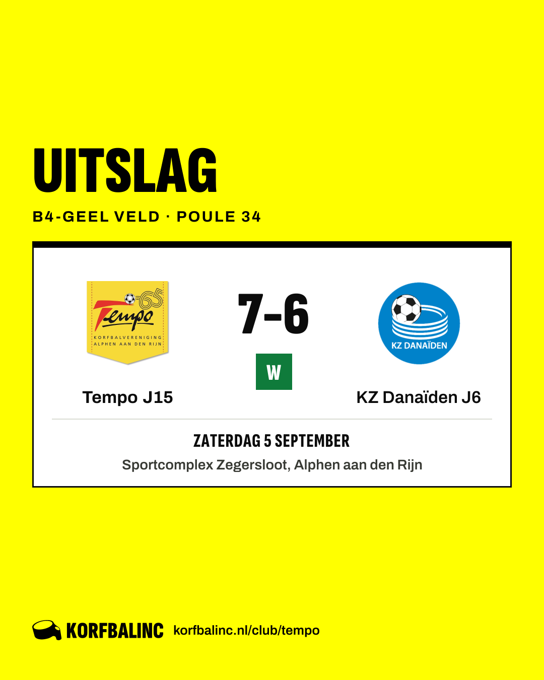 Tempo J15 - KZ Danaïden J6