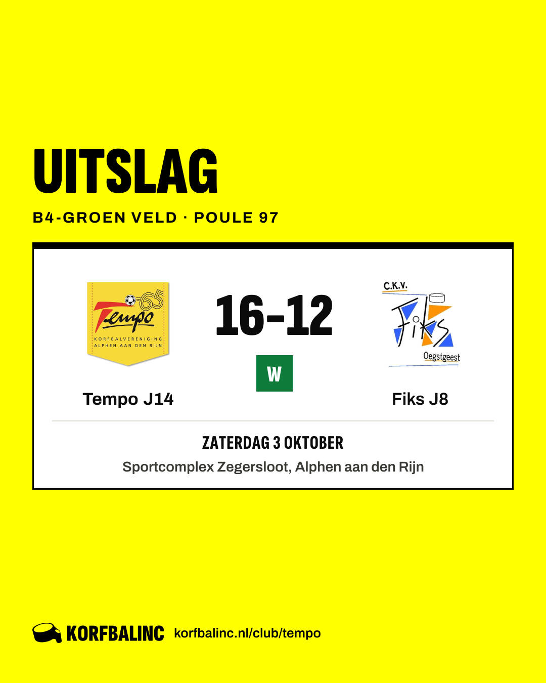 Tempo J14 - Fiks J8