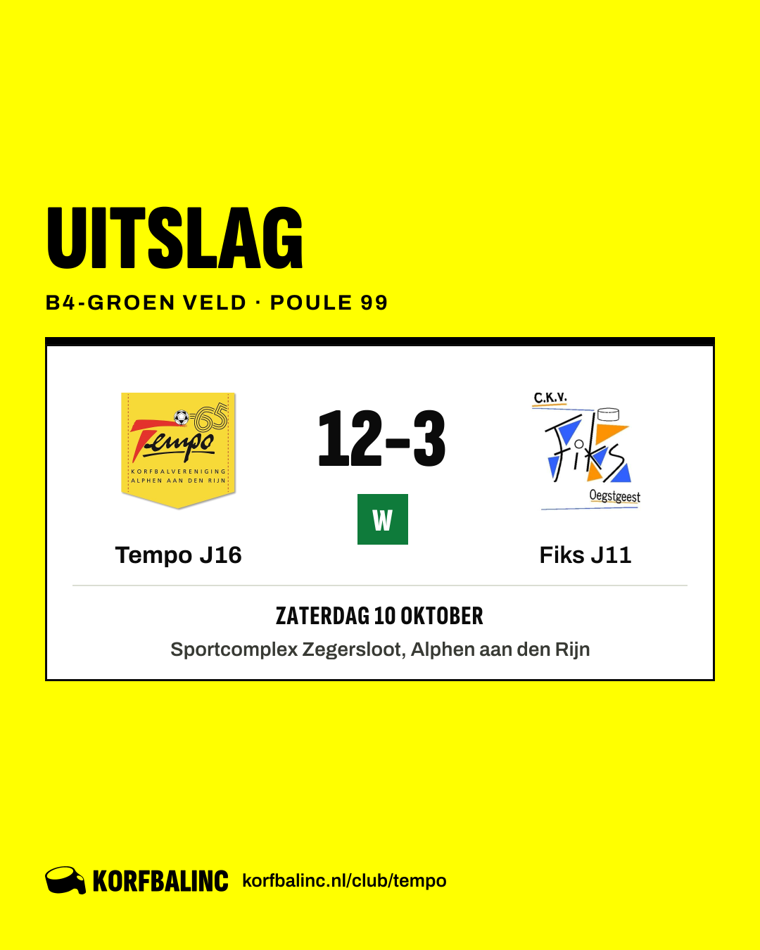 Tempo J16 - Fiks J11