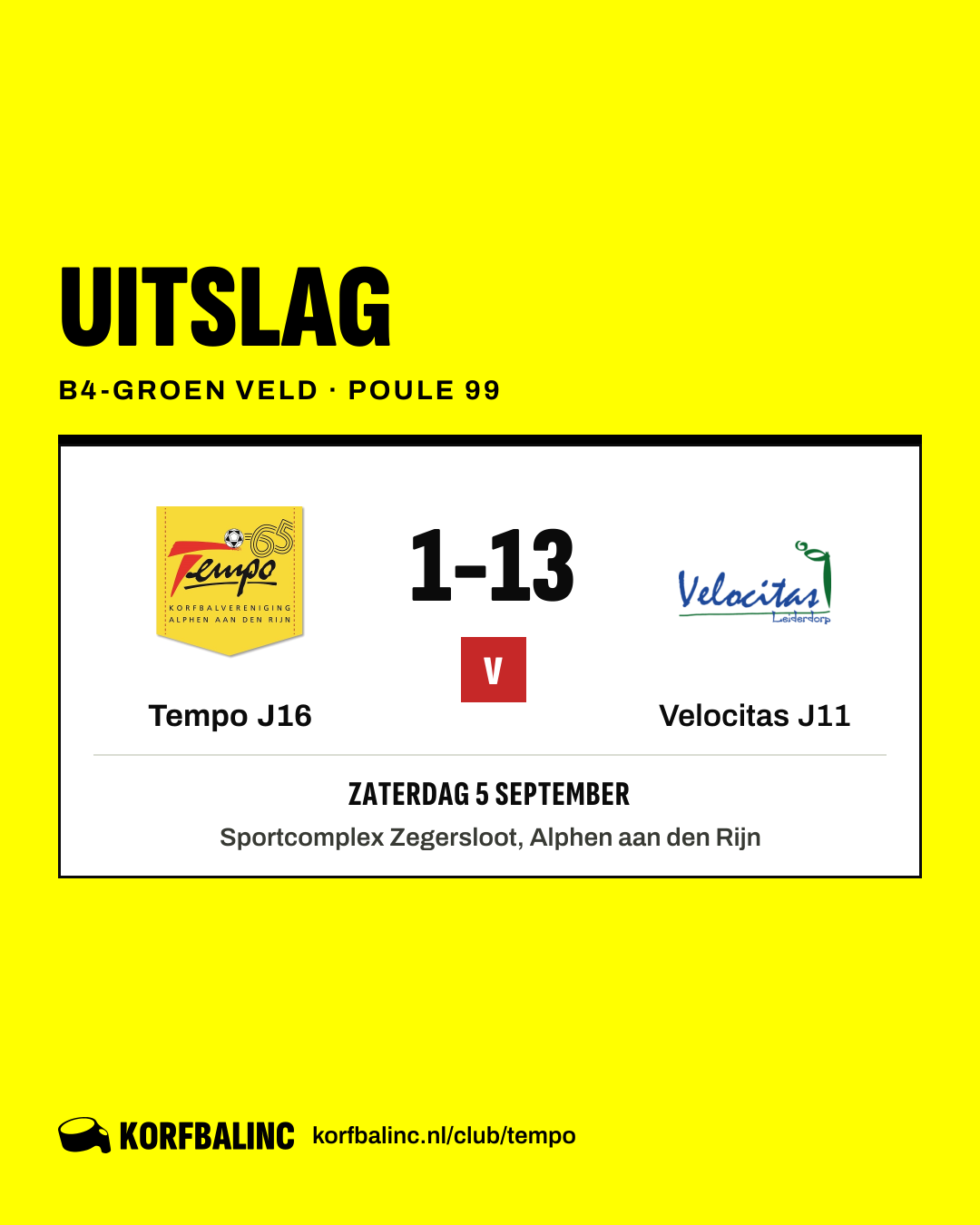 Tempo J16 - Velocitas J11