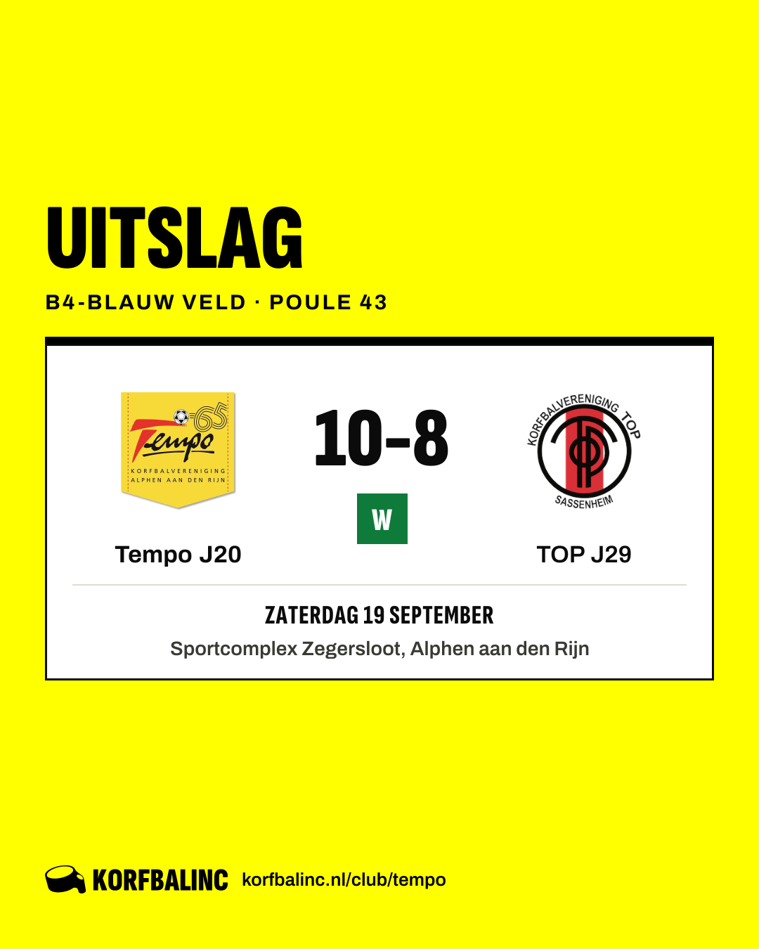 Tempo J20 - TOP J29