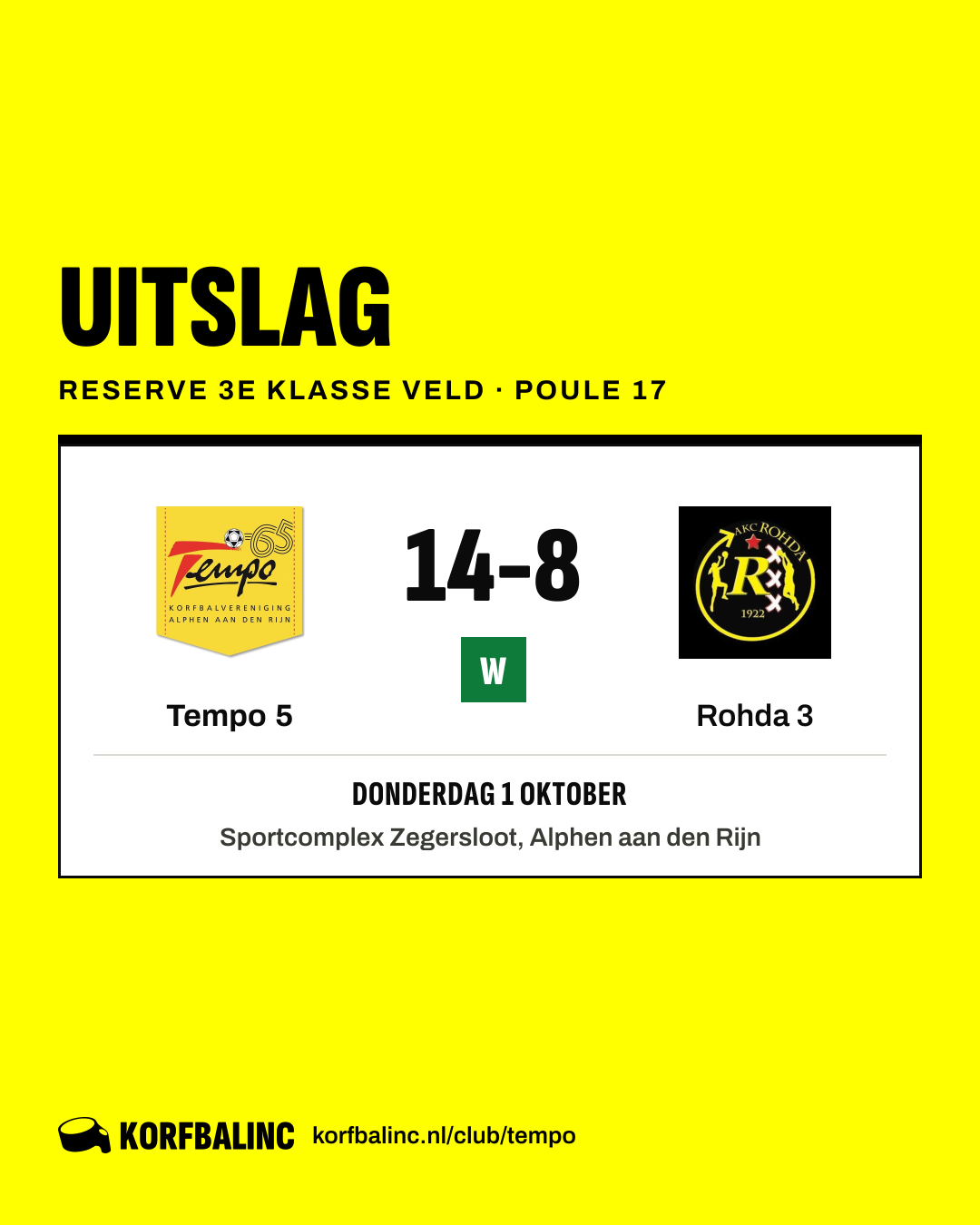 Tempo 5 - Rohda 3