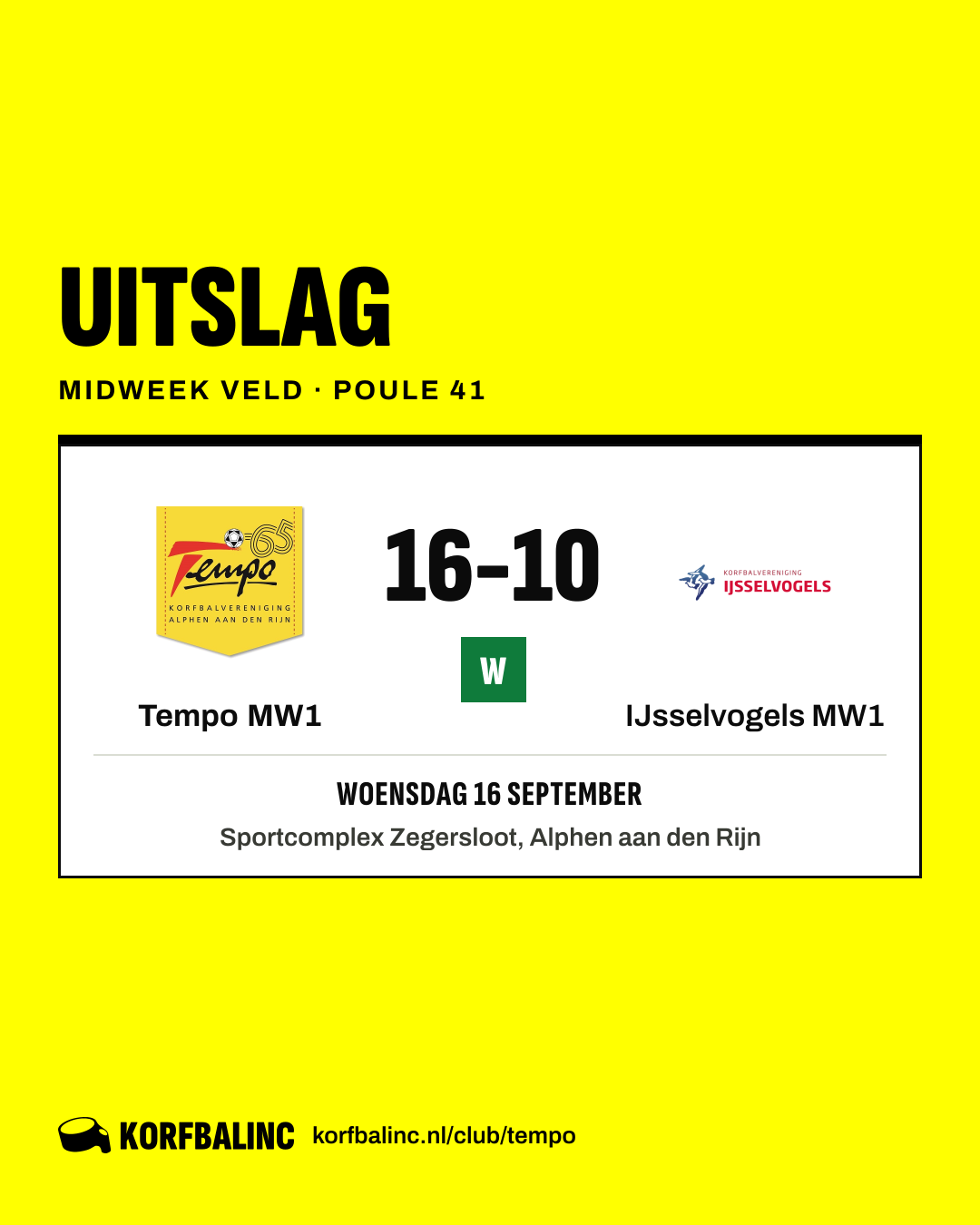 Tempo MW1 - IJsselvogels MW1