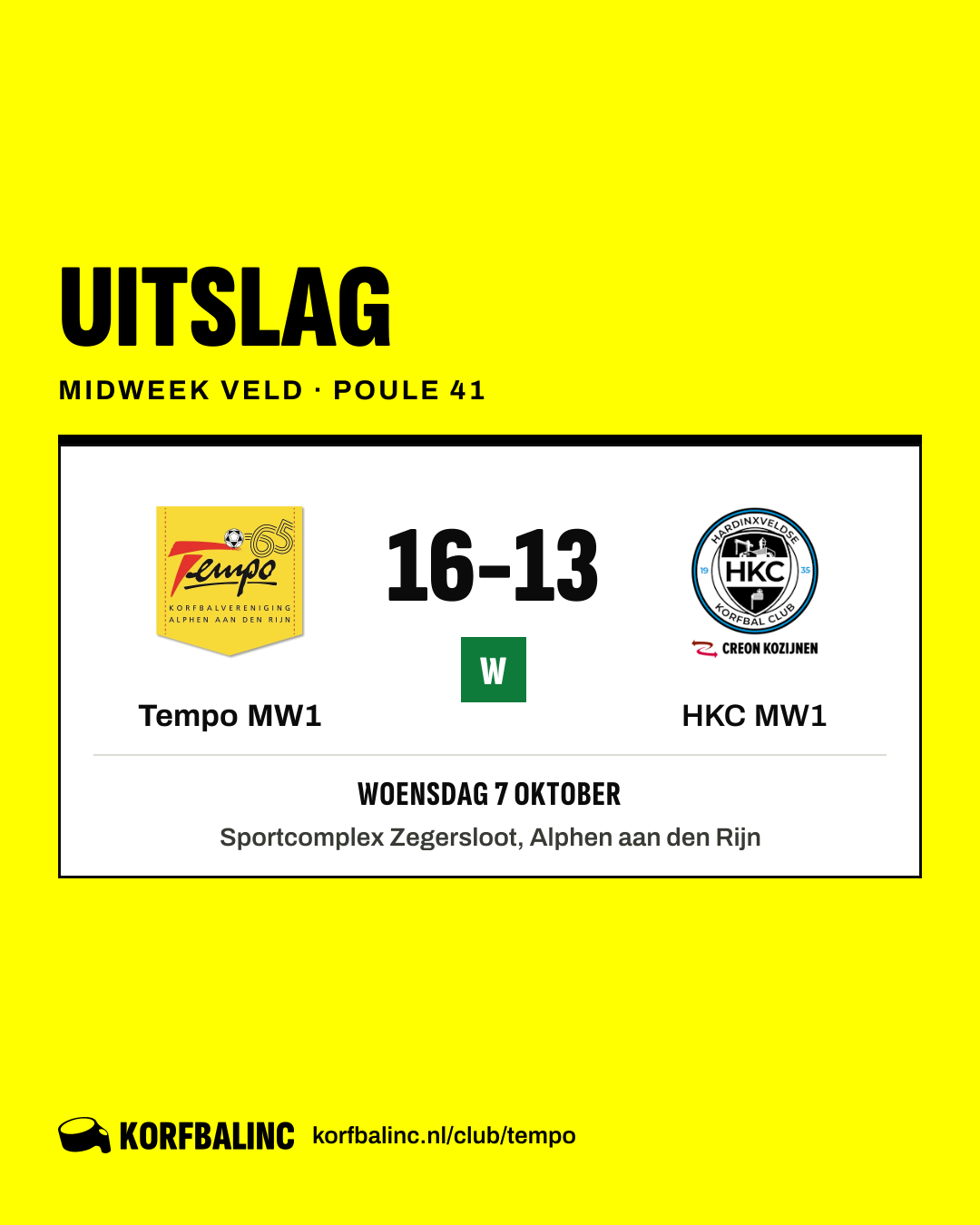 Tempo MW1 - HKC MW1
