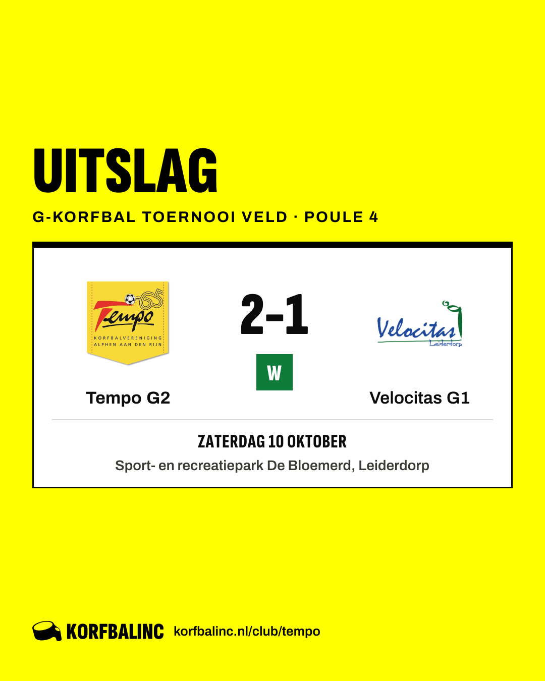 Tempo G2 - Velocitas G1