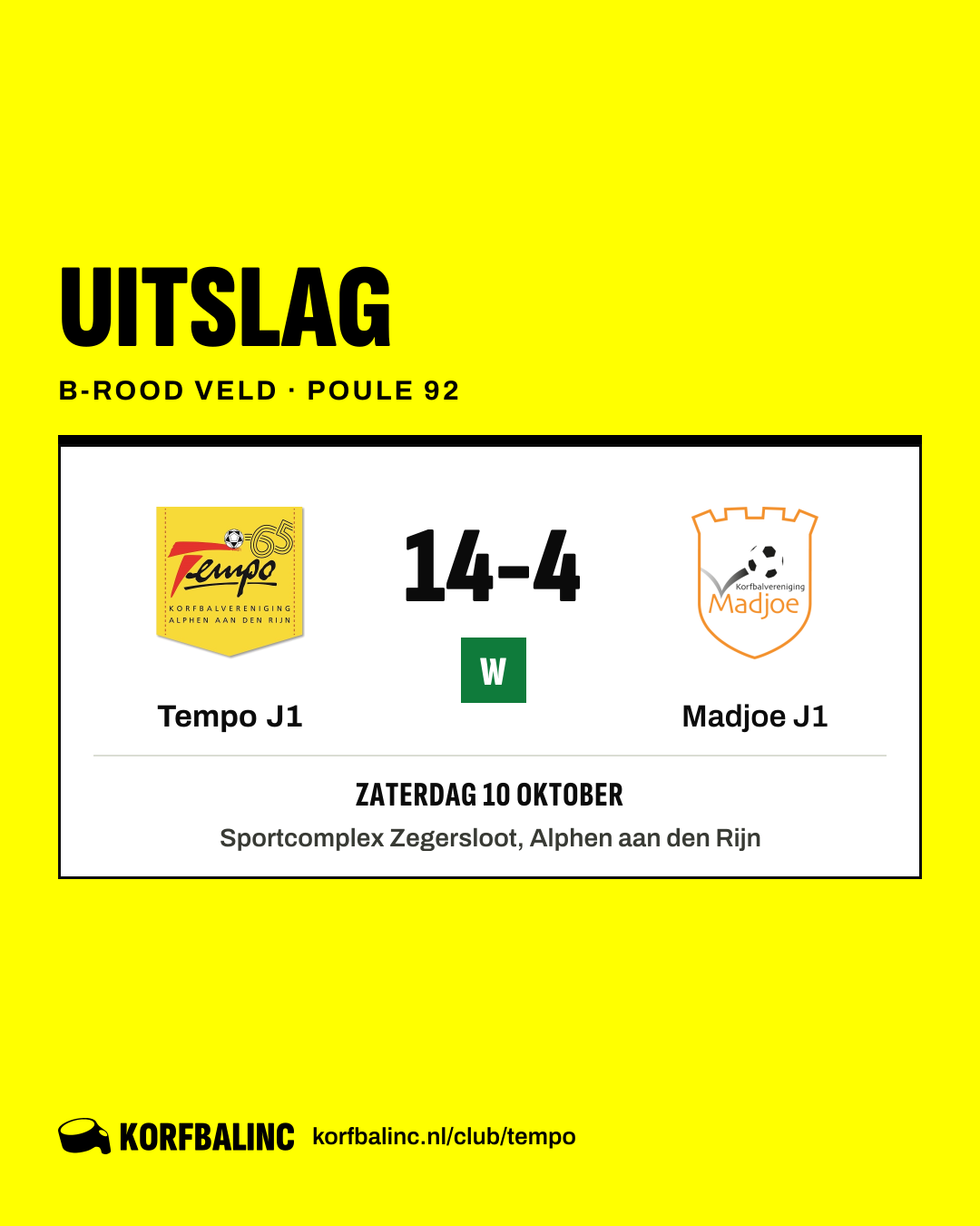 Tempo J1 - Madjoe J1
