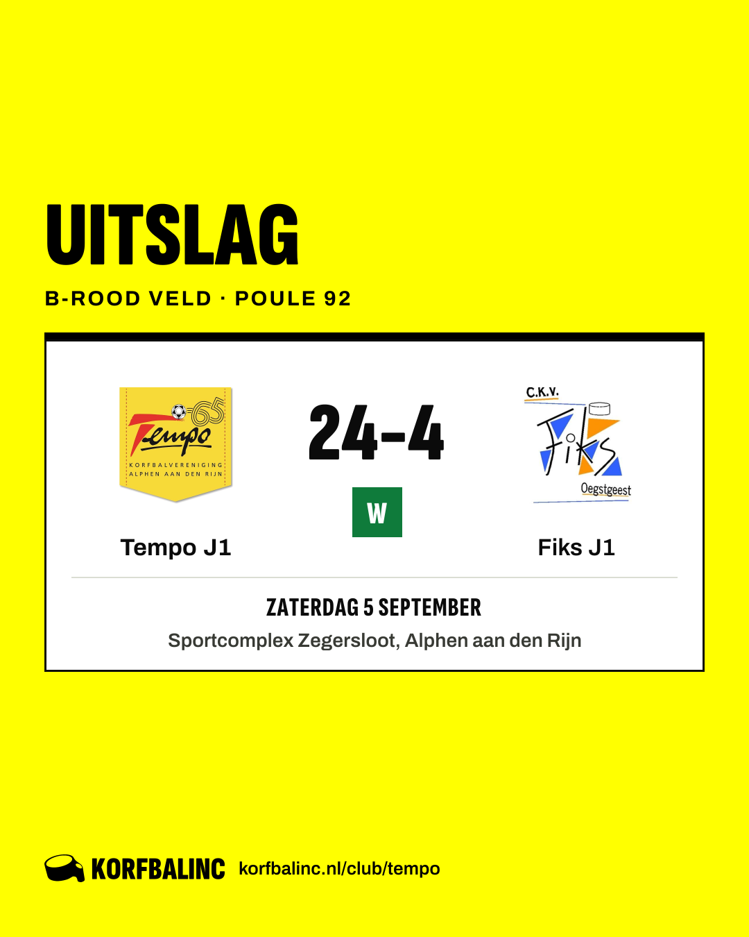 Tempo J1 - Fiks J1