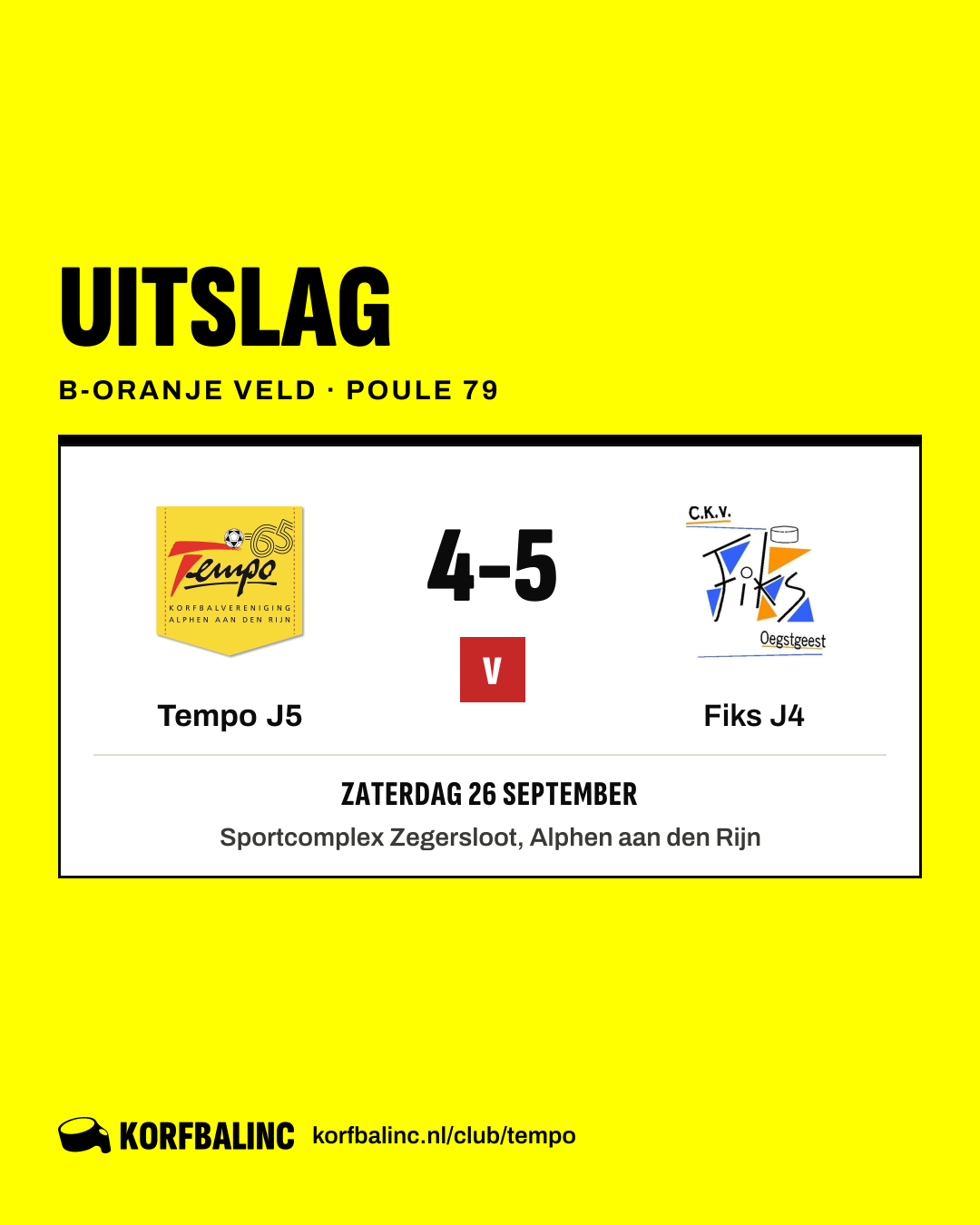 Tempo J5 - Fiks J4