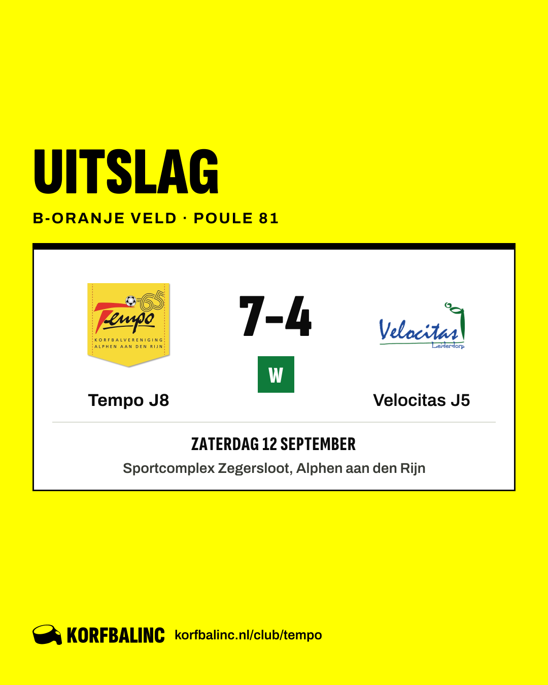 Tempo J8 - Velocitas J5