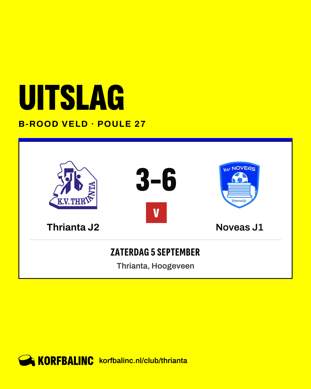Thrianta J2 - Noveas J1