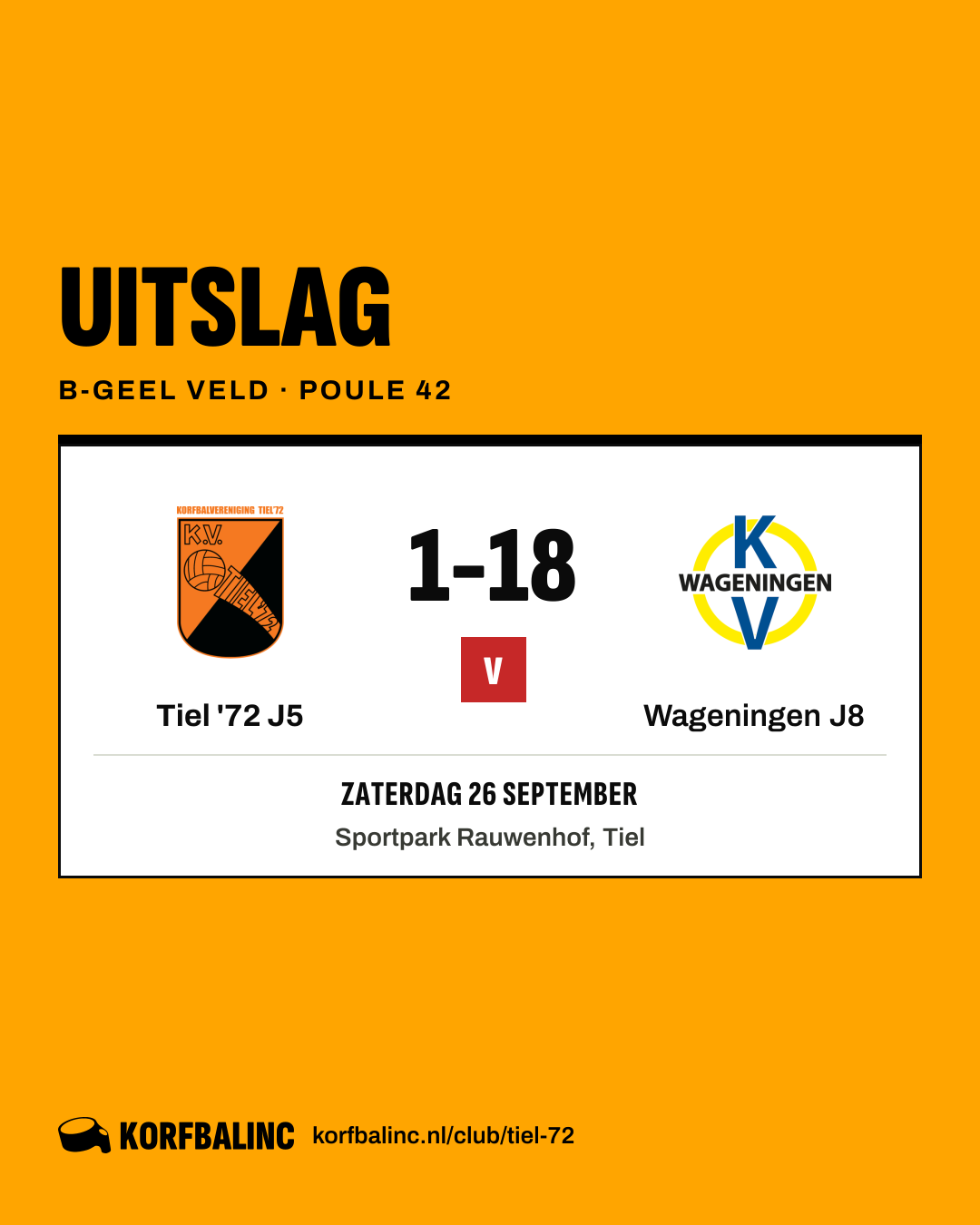 Tiel '72 J5 - Wageningen J8