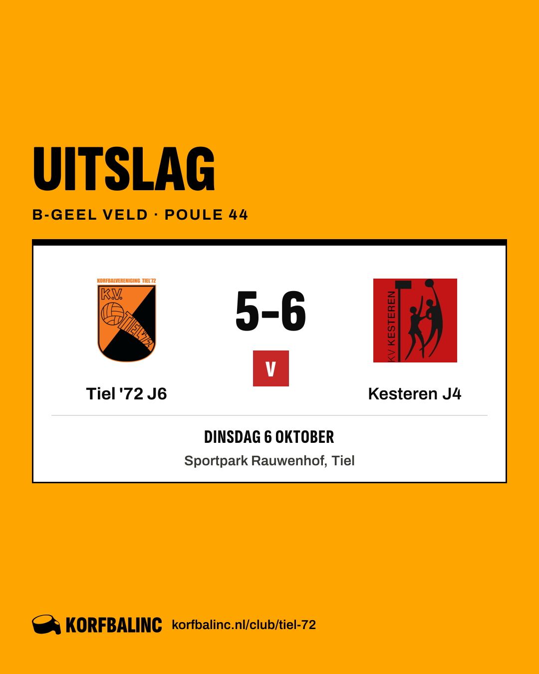 Tiel '72 J6 - Kesteren J4