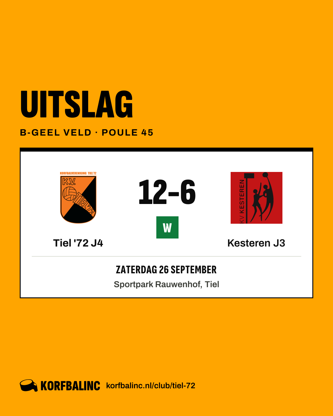 Tiel '72 J4 - Kesteren J3