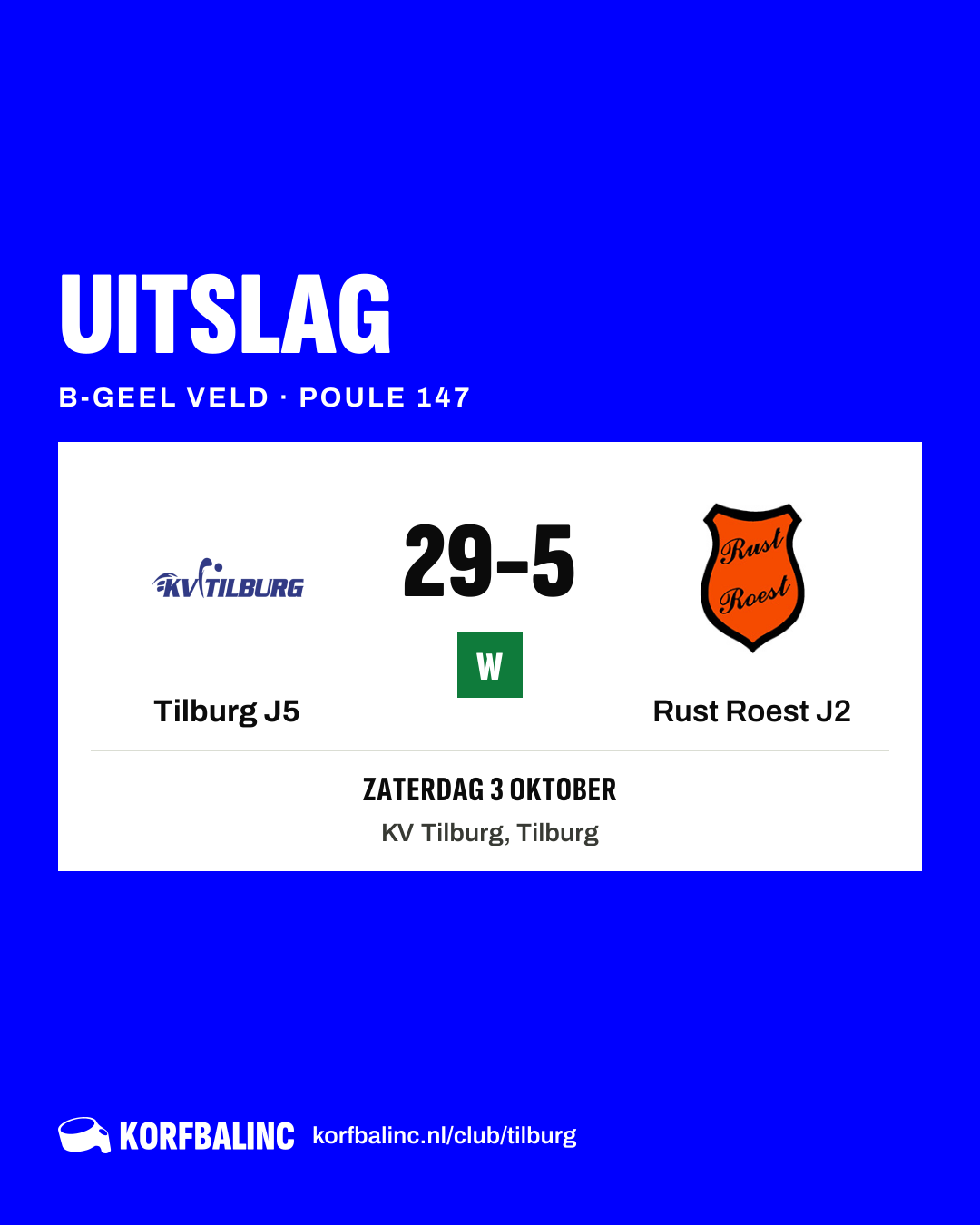 Tilburg J5 - Rust Roest J2