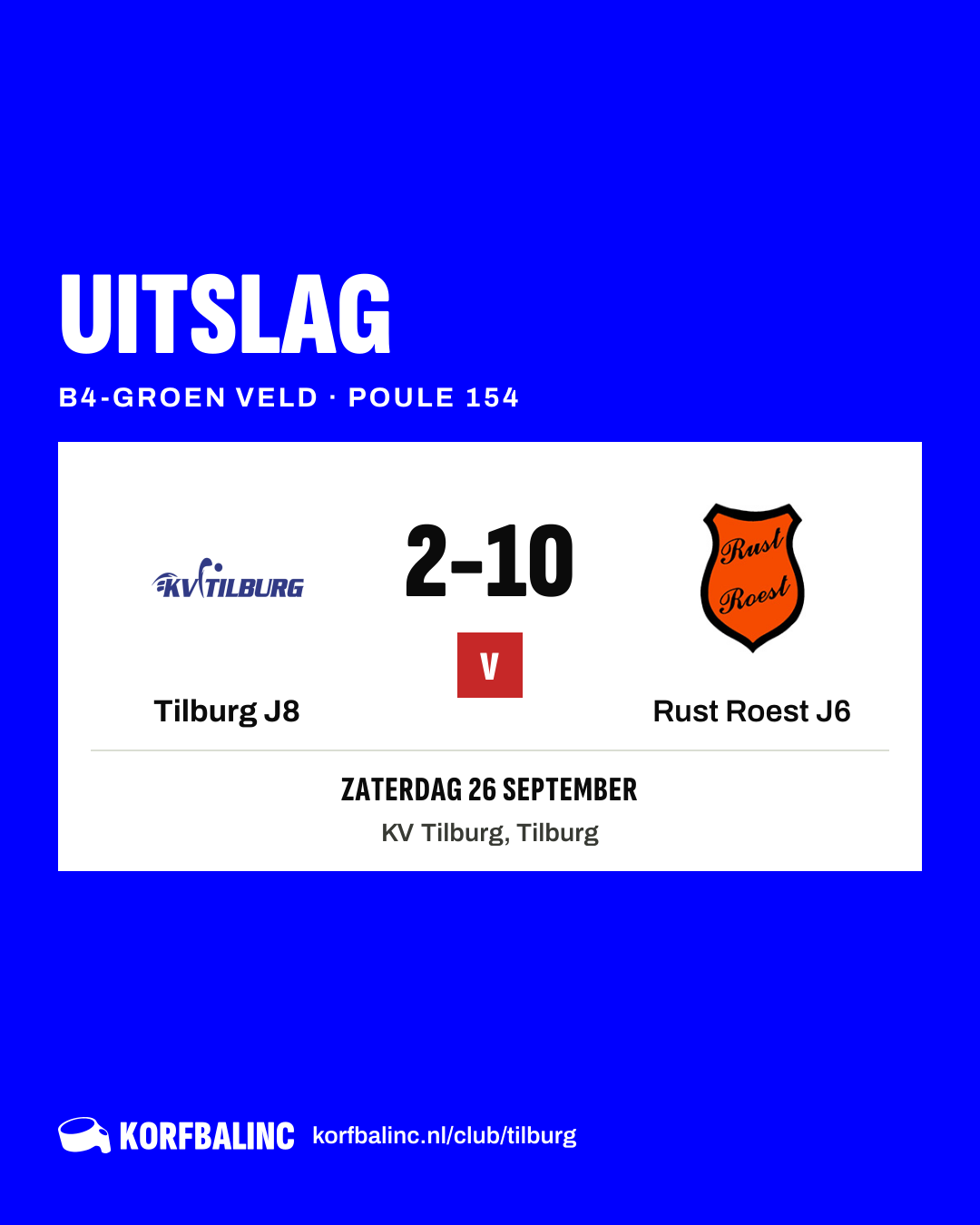 Tilburg J8 - Rust Roest J6