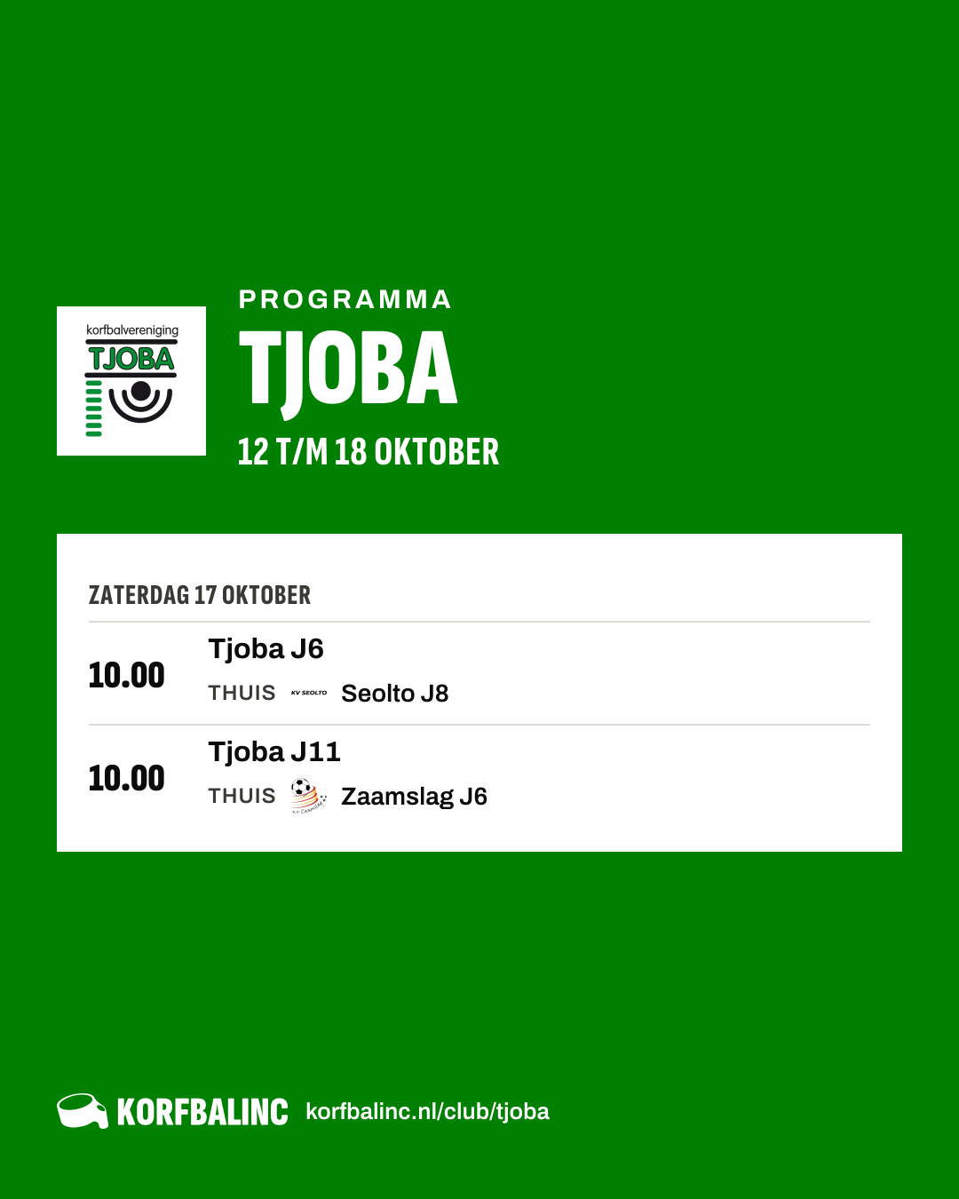 Uitslagen Tjoba