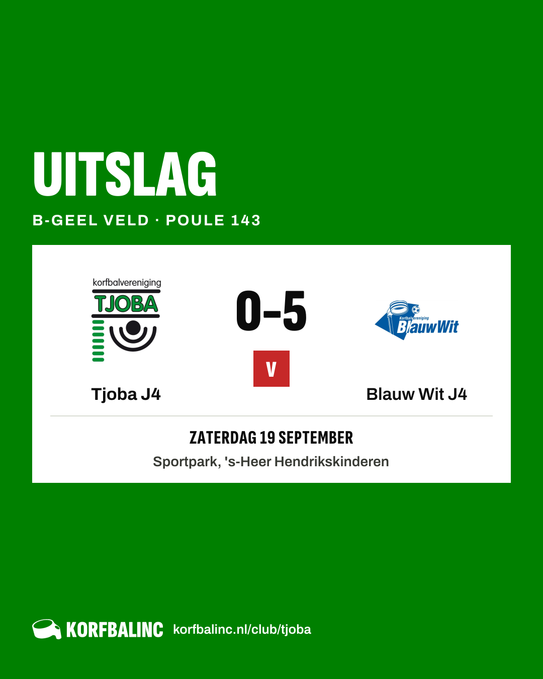 Tjoba J4 - Blauw Wit J4