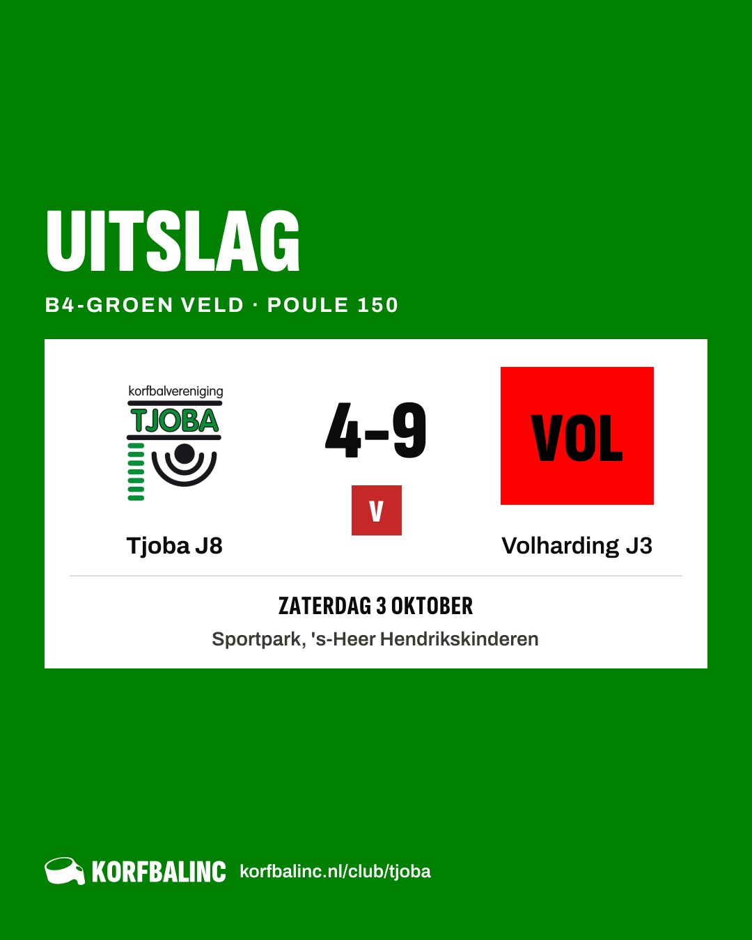 Tjoba J8 - Volharding J3
