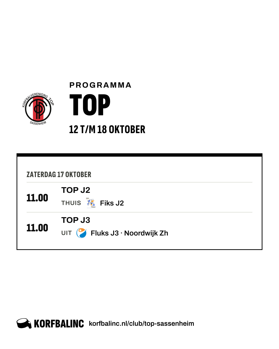 Uitslagen TOP