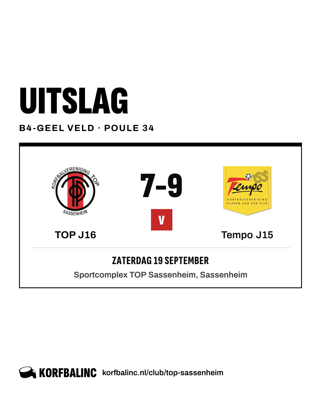 TOP J16 - Tempo J15