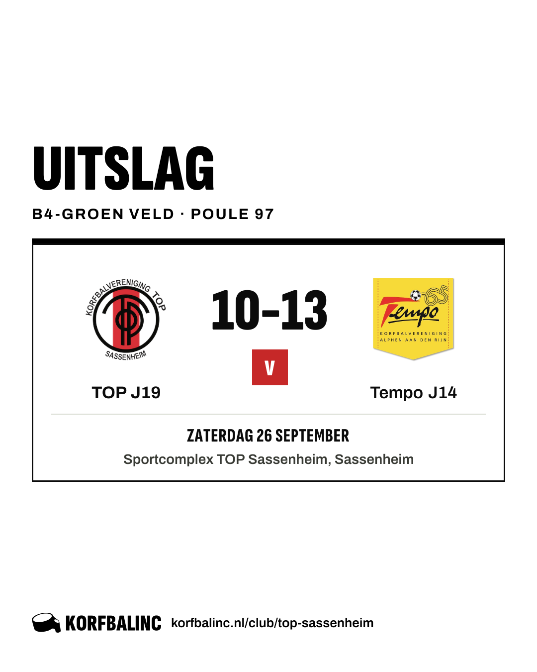 TOP J19 - Tempo J14