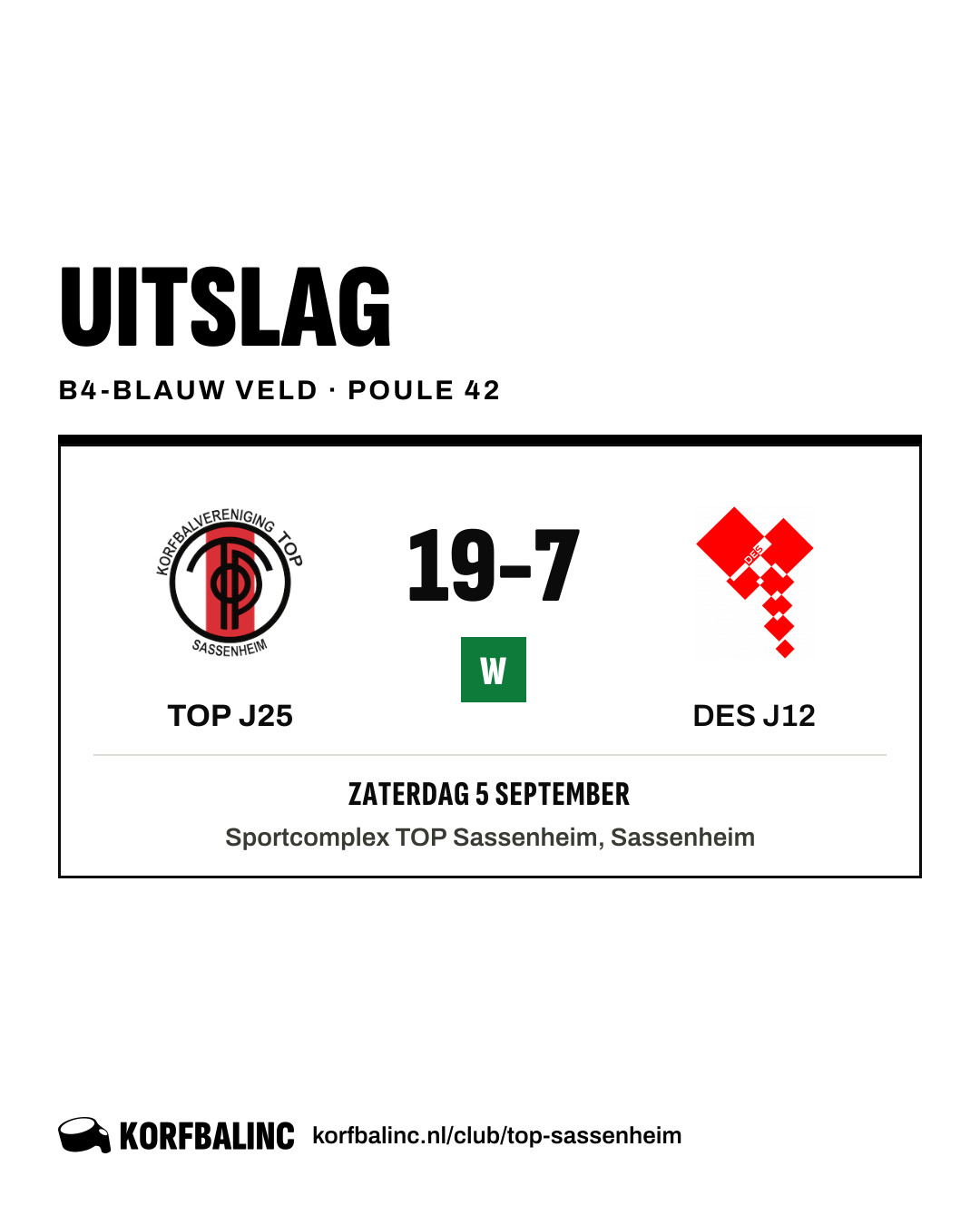TOP J25 - DES J12