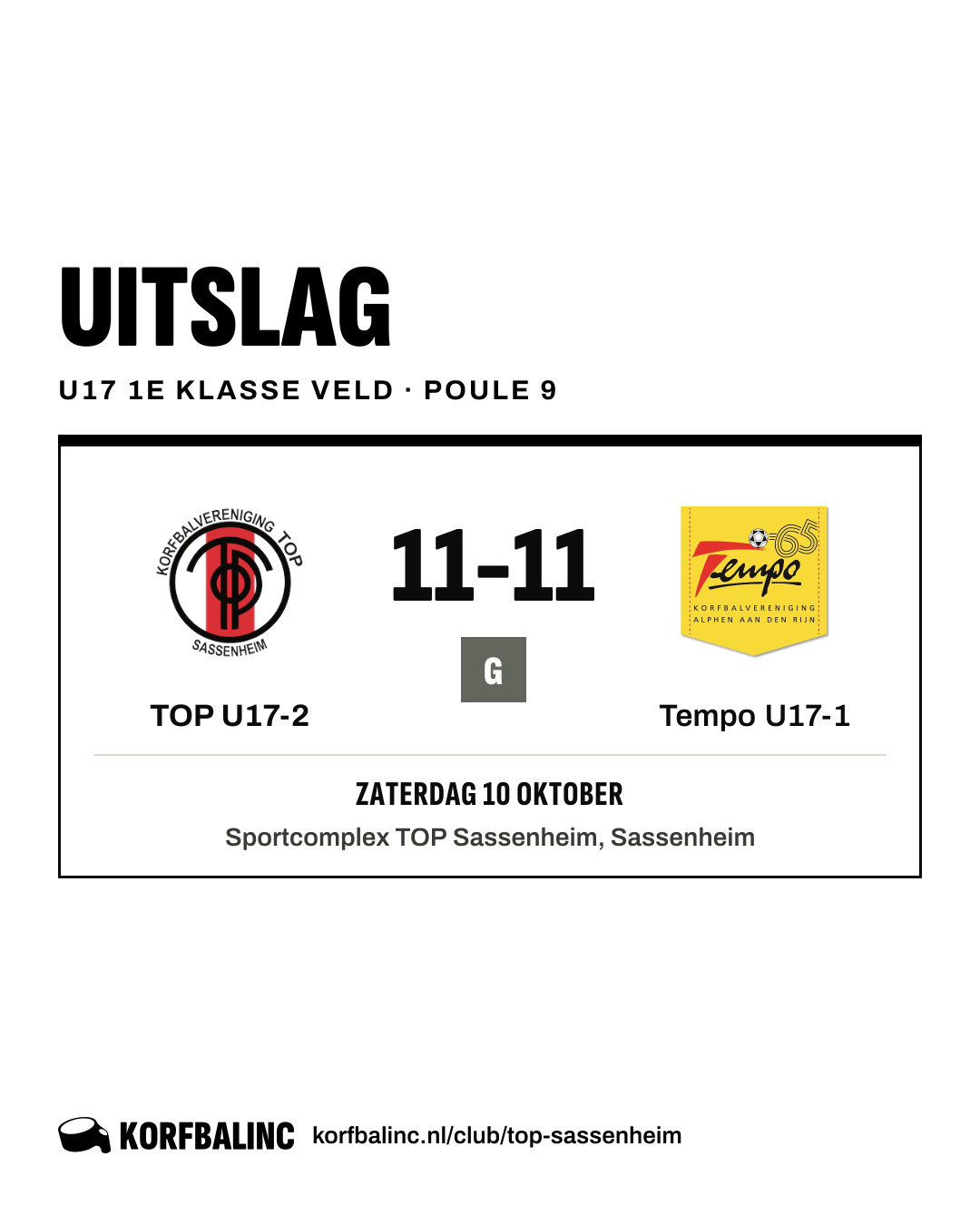 TOP U17-2 - Tempo U17-1