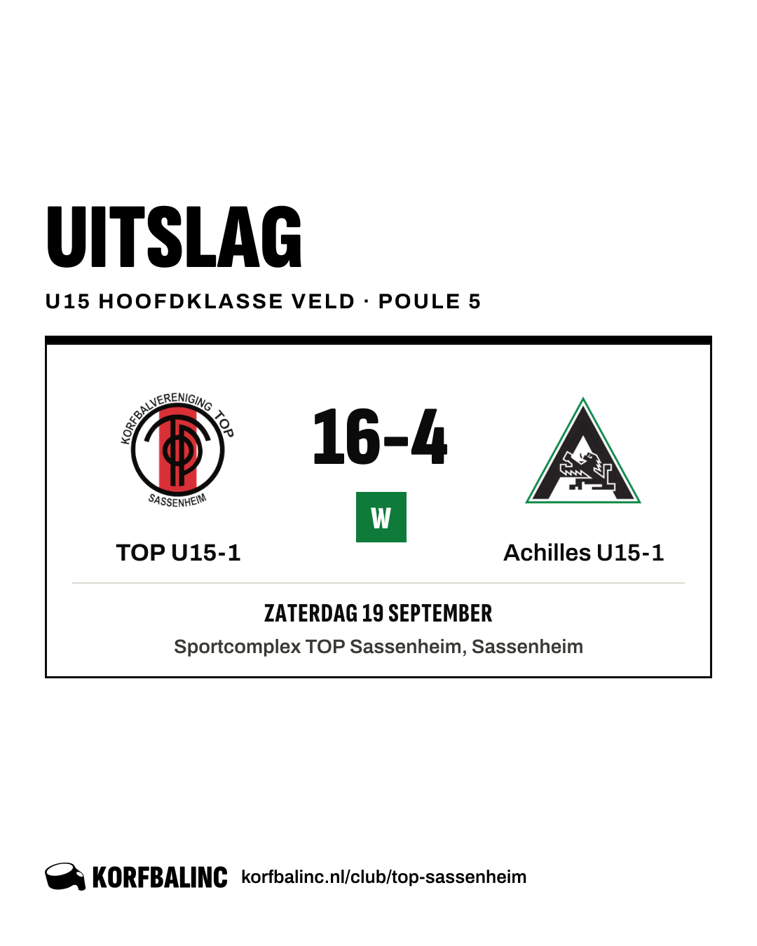 TOP U15-1 - Achilles U15-1