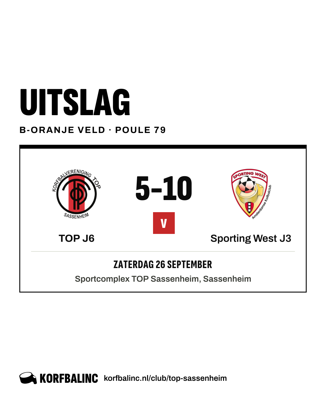 TOP J6 - Sporting West J3