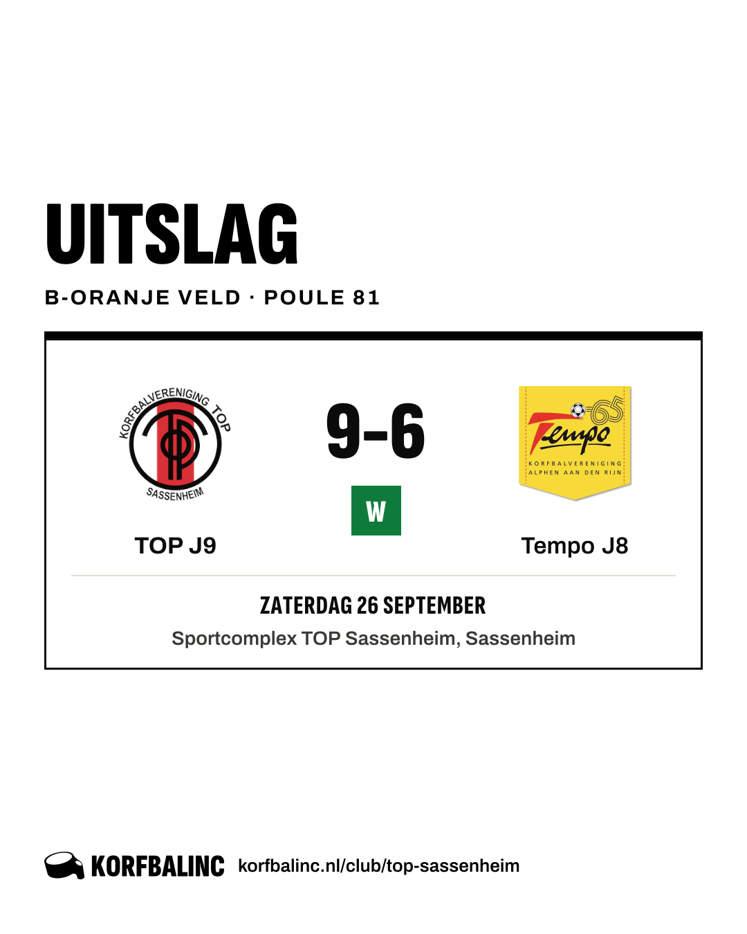 TOP J9 - Tempo J8