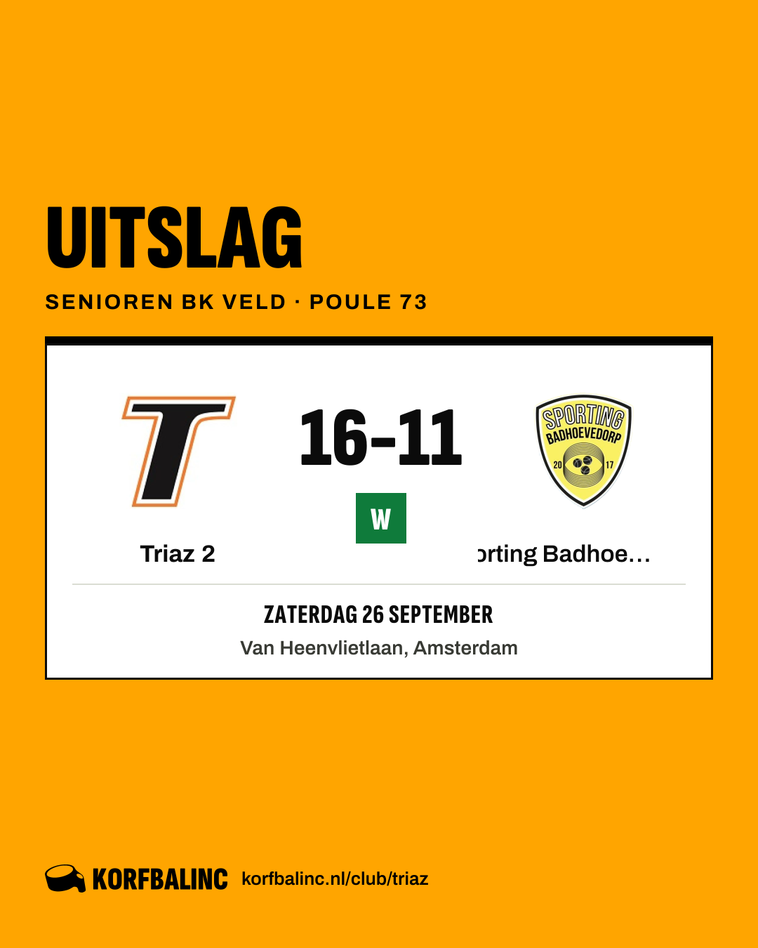 Triaz 2 - Sporting Badhoevedorp 2