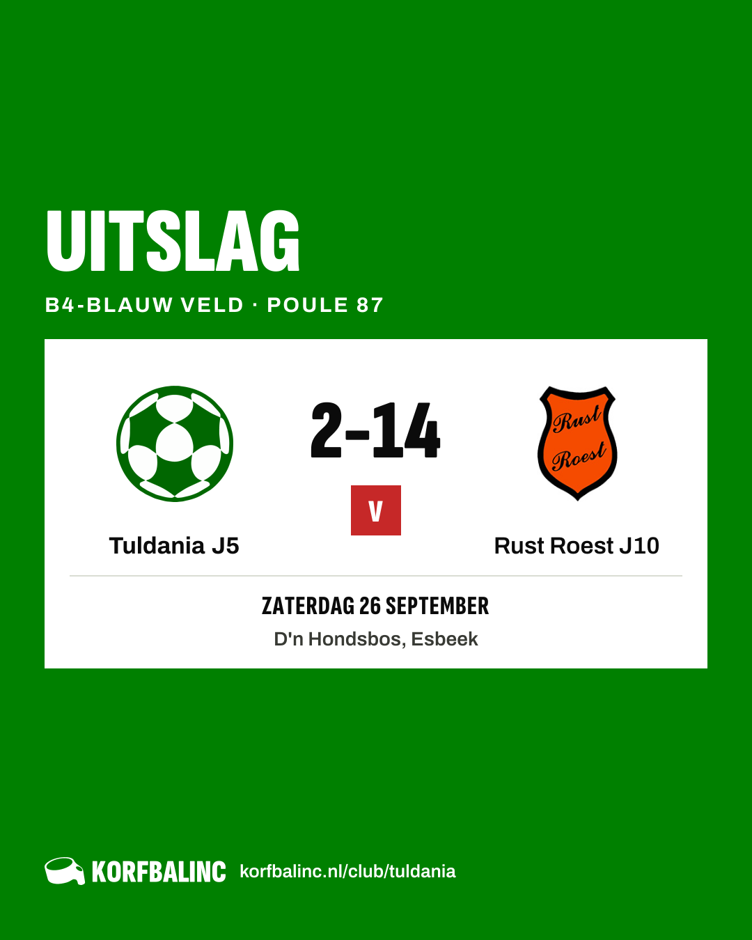 Tuldania J5 - Rust Roest J10