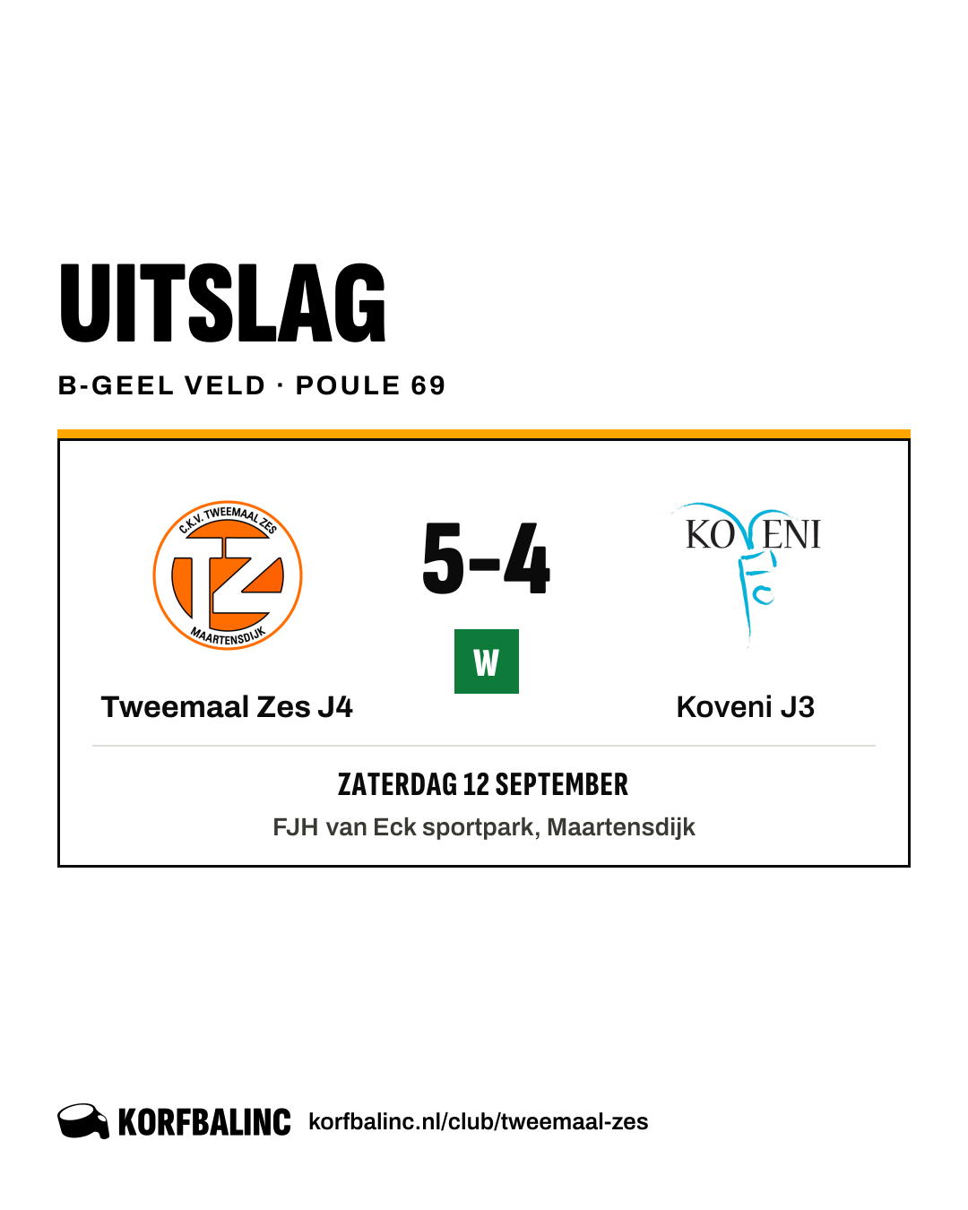 Tweemaal Zes J4 - Koveni J3
