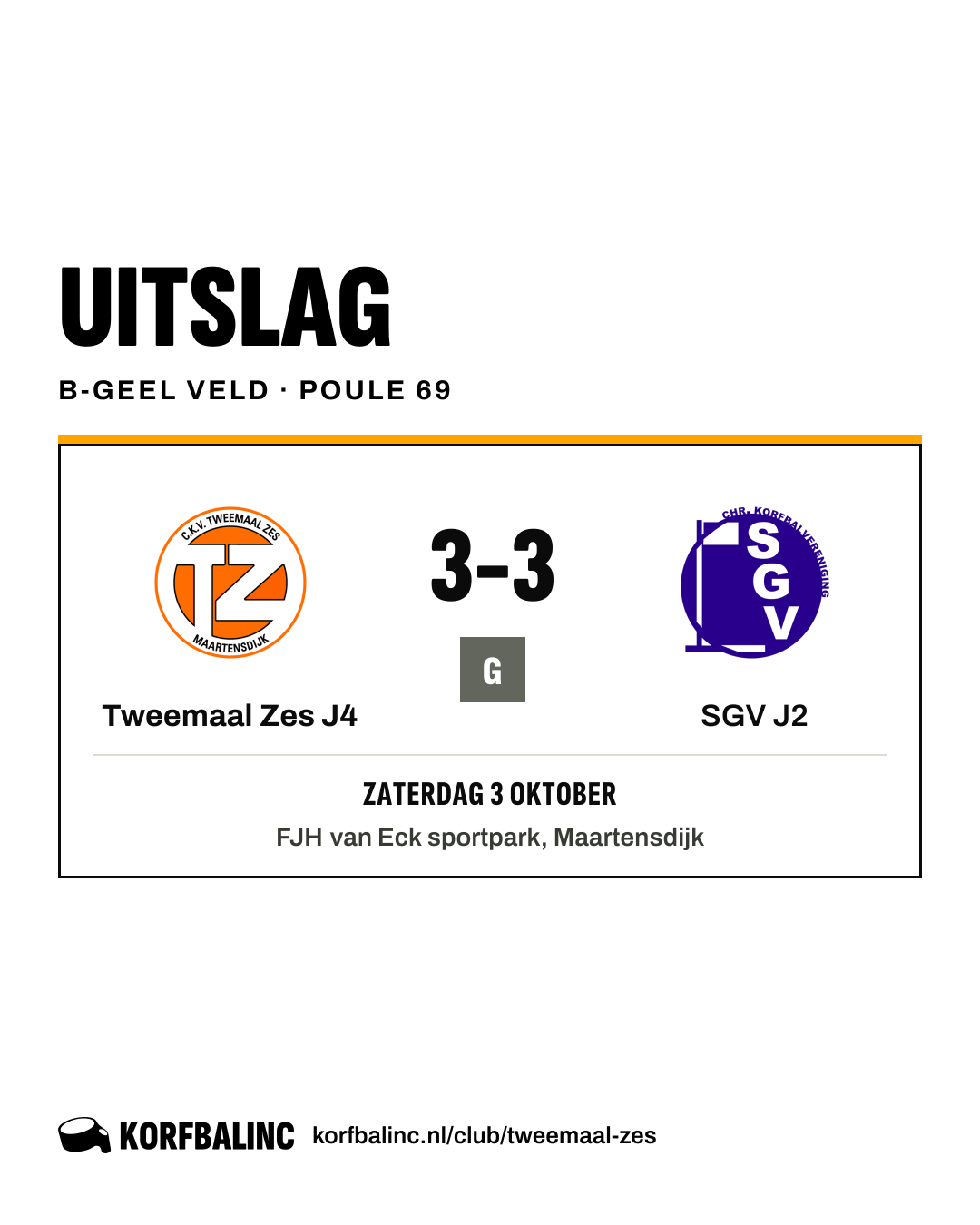 Tweemaal Zes J4 - SGV J2
