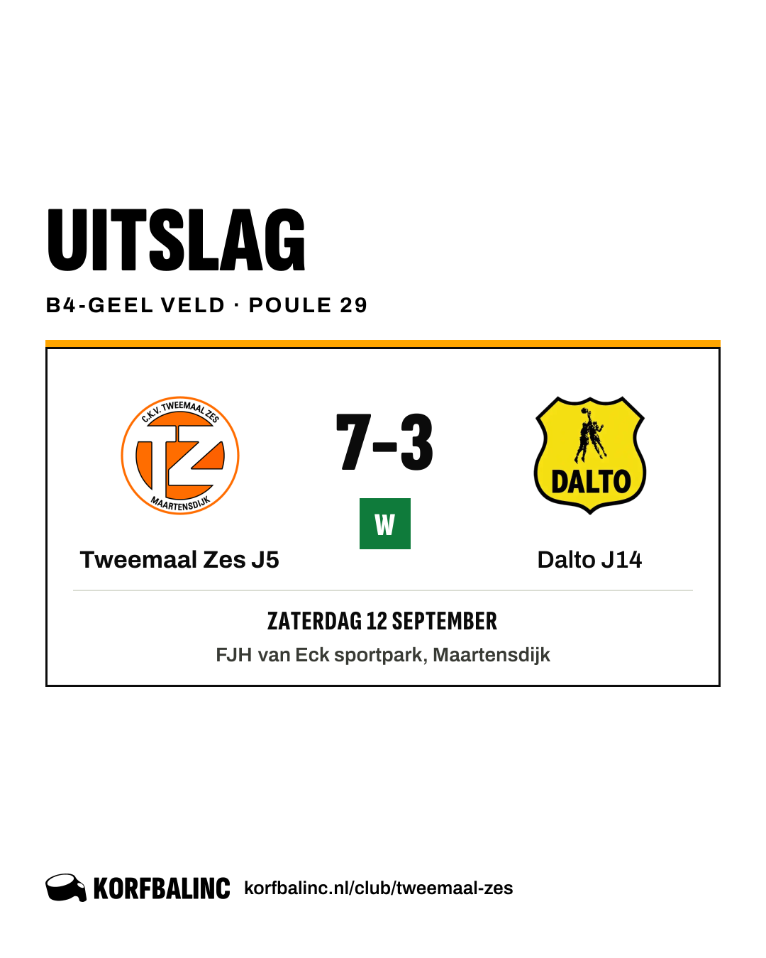 Tweemaal Zes J5 - Dalto J14