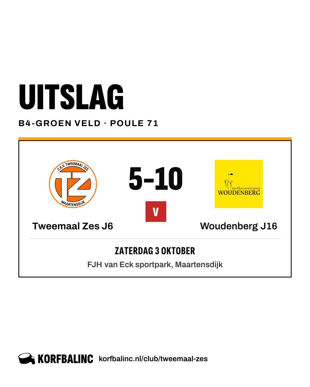 Tweemaal Zes J6 - Woudenberg J16