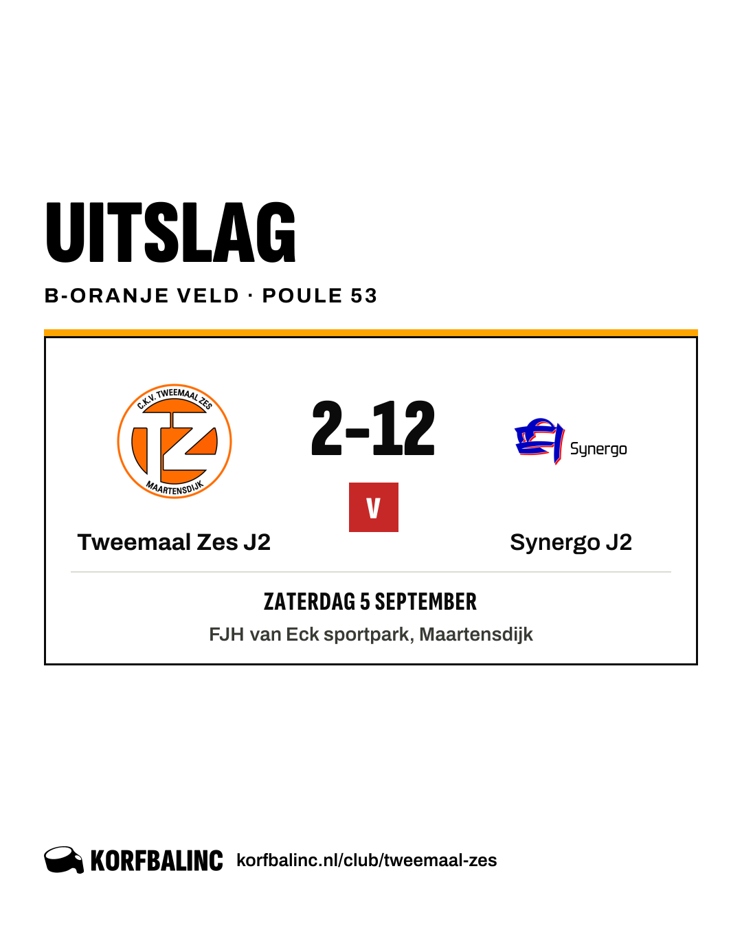 Tweemaal Zes J2 - Synergo J2
