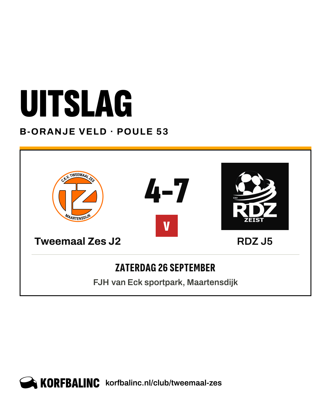 Tweemaal Zes J2 - RDZ J5