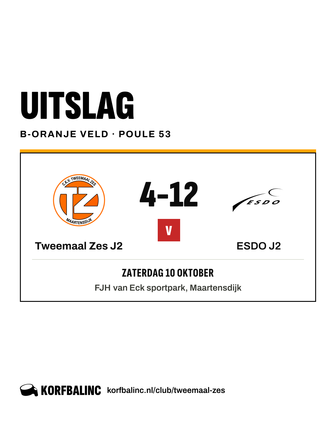 Tweemaal Zes J2 - ESDO J2