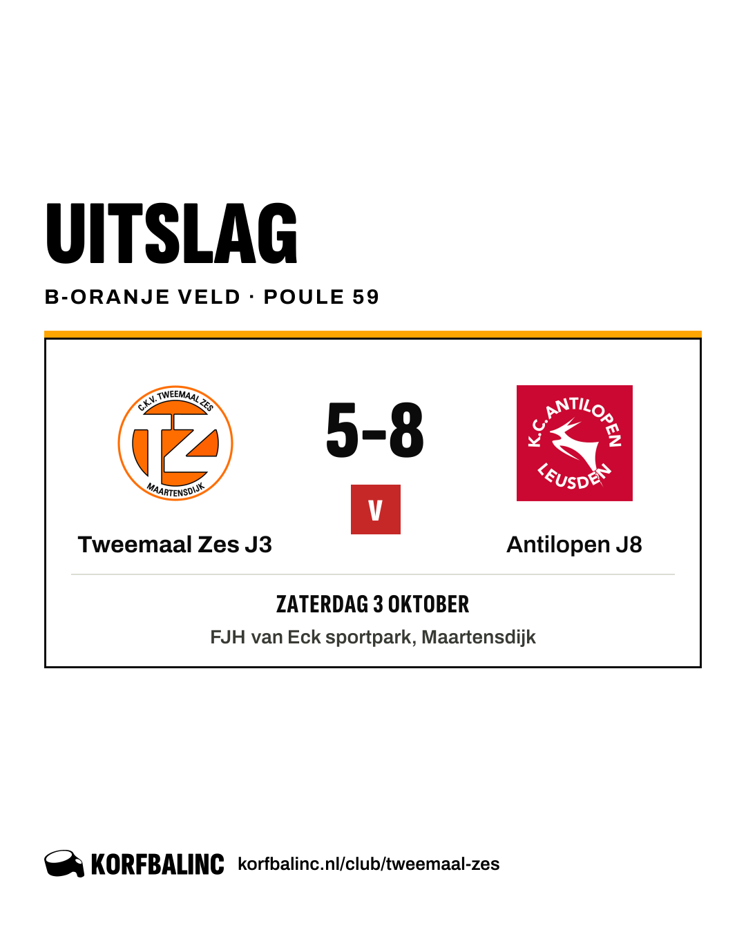 Tweemaal Zes J3 - Antilopen J8