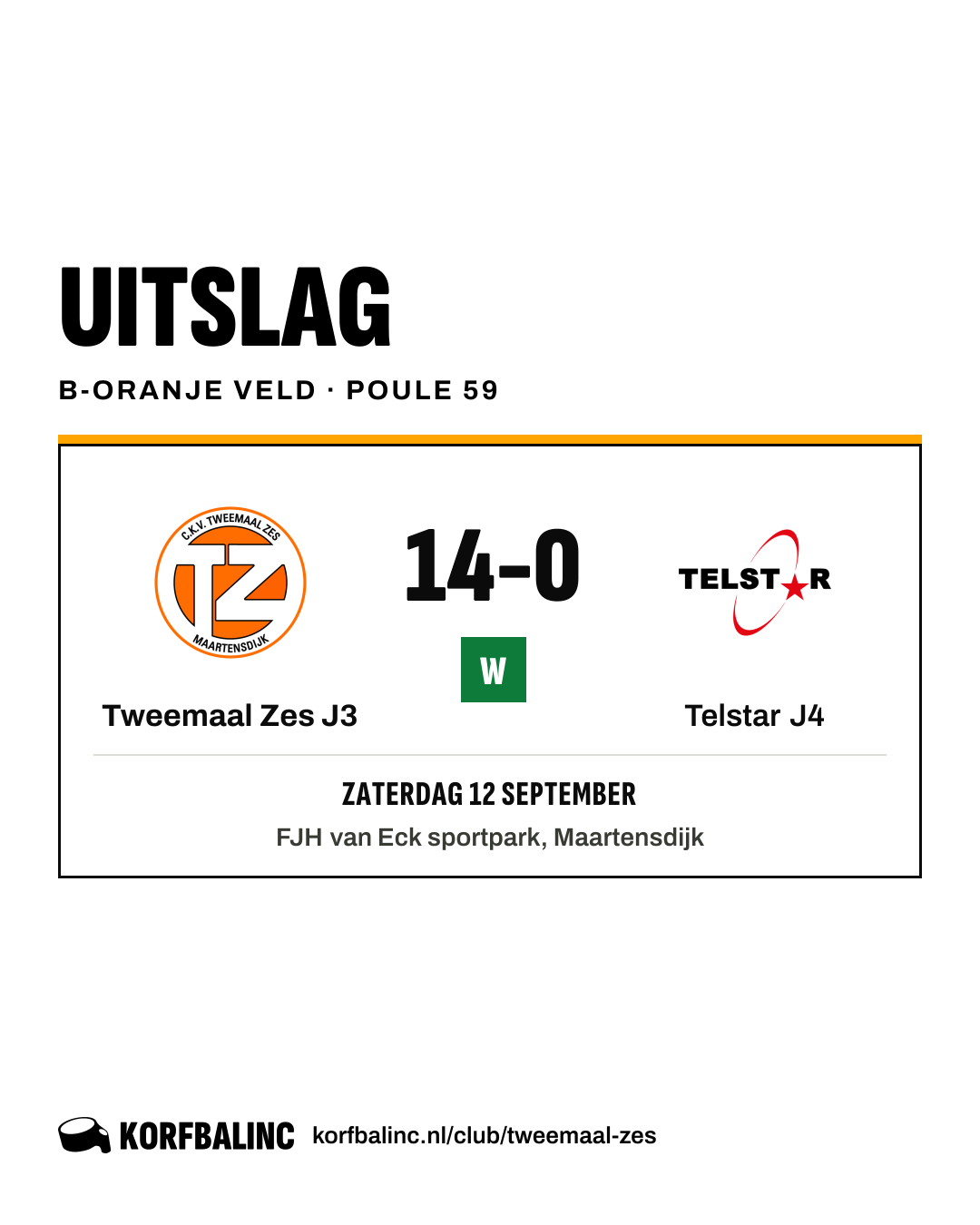 Tweemaal Zes J3 - Telstar J4