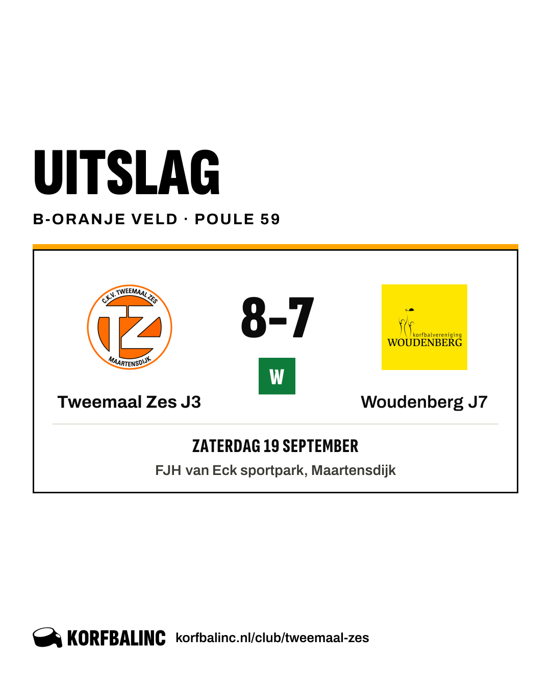 Tweemaal Zes J3 - Woudenberg J7