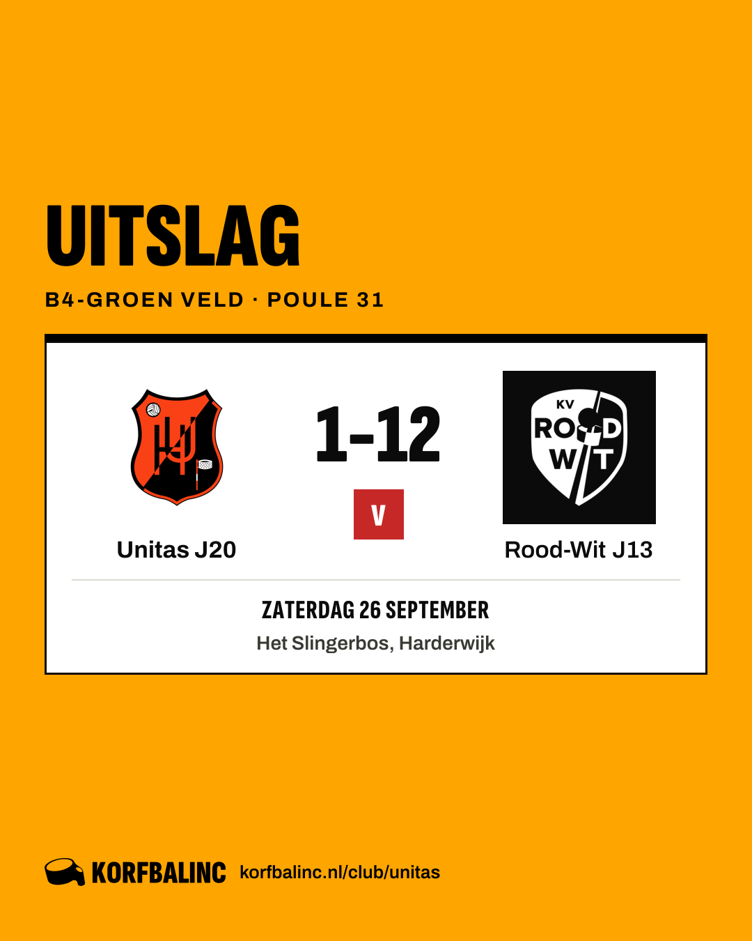 Unitas J20 - Rood-Wit J13