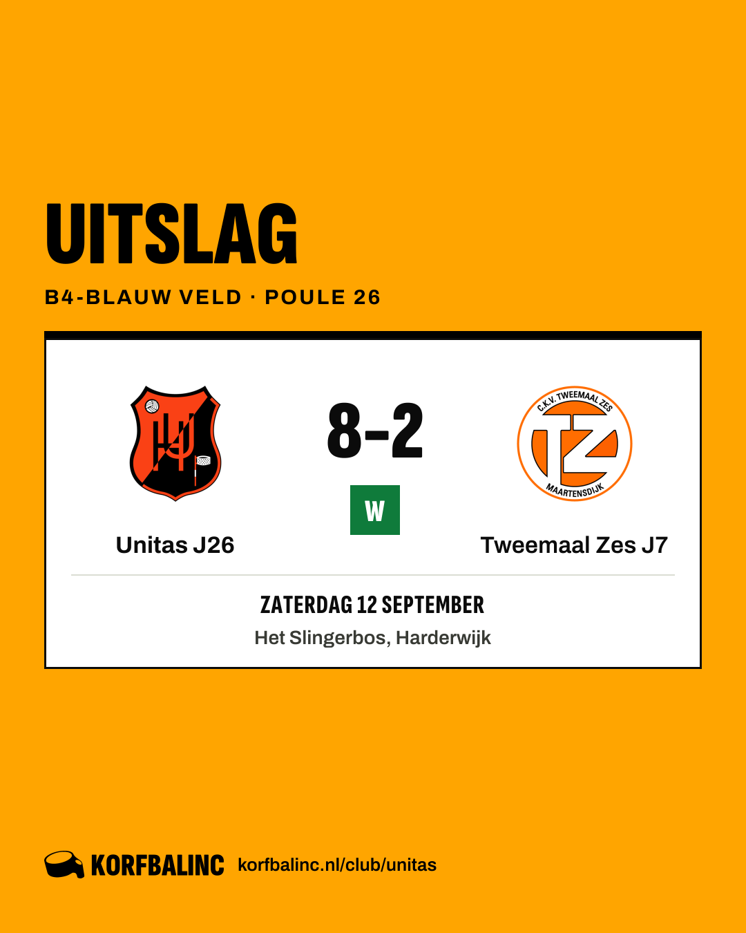 Unitas J26 - Tweemaal Zes J7