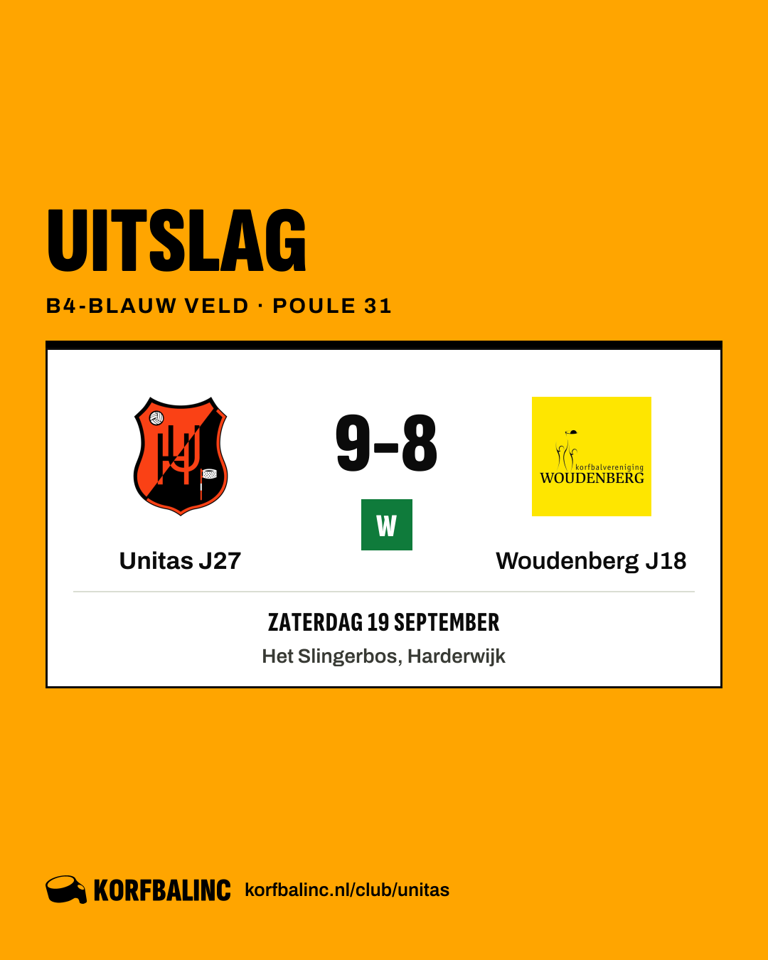 Unitas J27 - Woudenberg J18