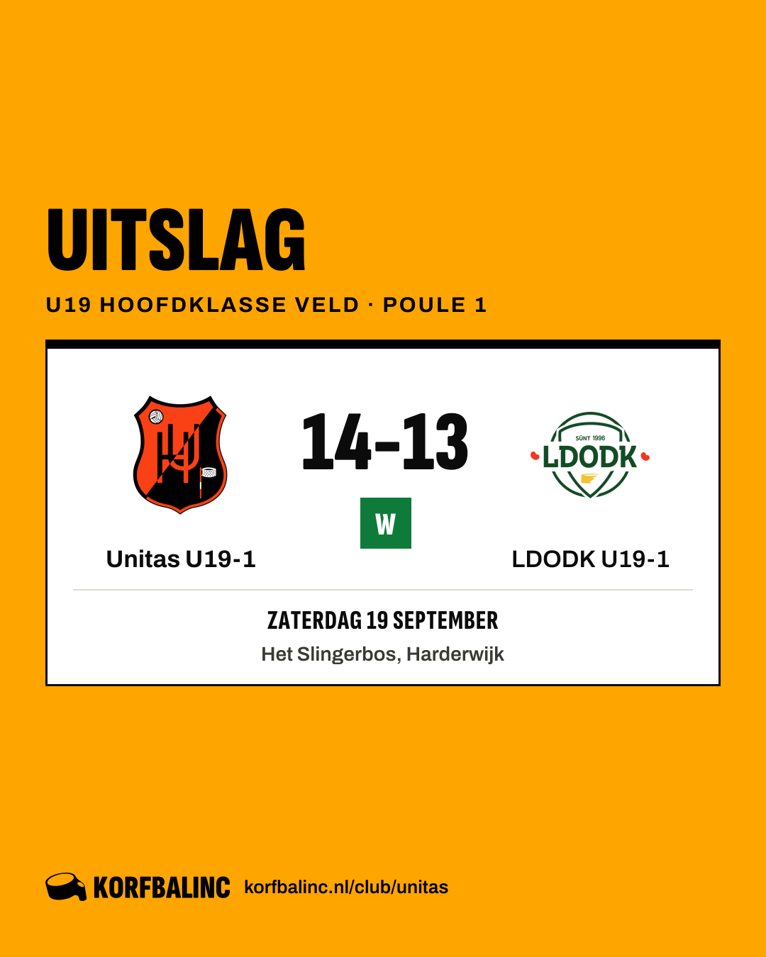 Unitas U19-1 - LDODK U19-1