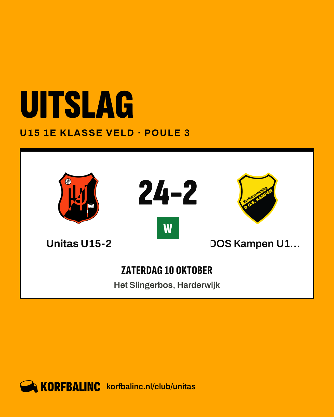 Unitas U15-2 - DOS Kampen U15-2